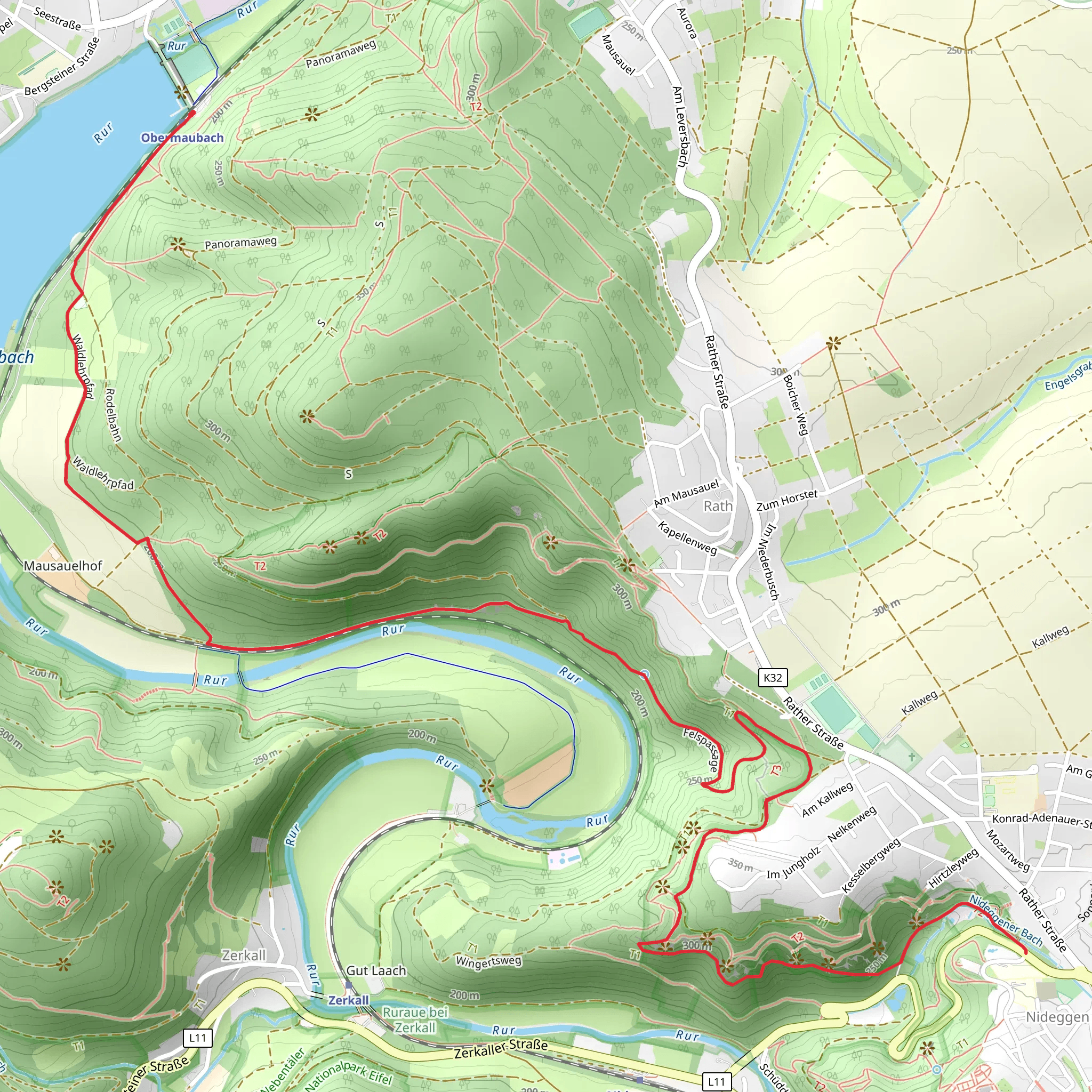 Hinkelstein, Christinenley and Hirtzley Walk via Rundweg Sonne mobile static map