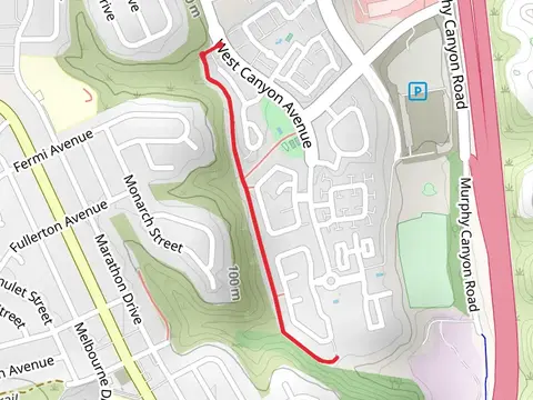 Walk beside West Canyon Avenue