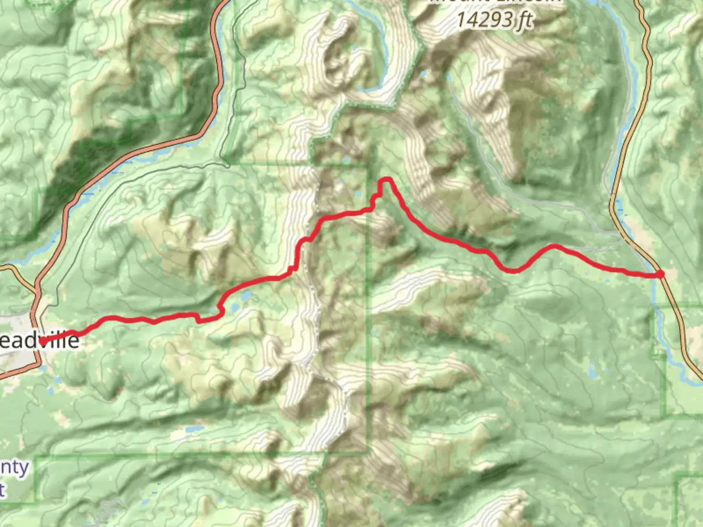 An image depicting the trail Mosquito Creek and its surrounding area.