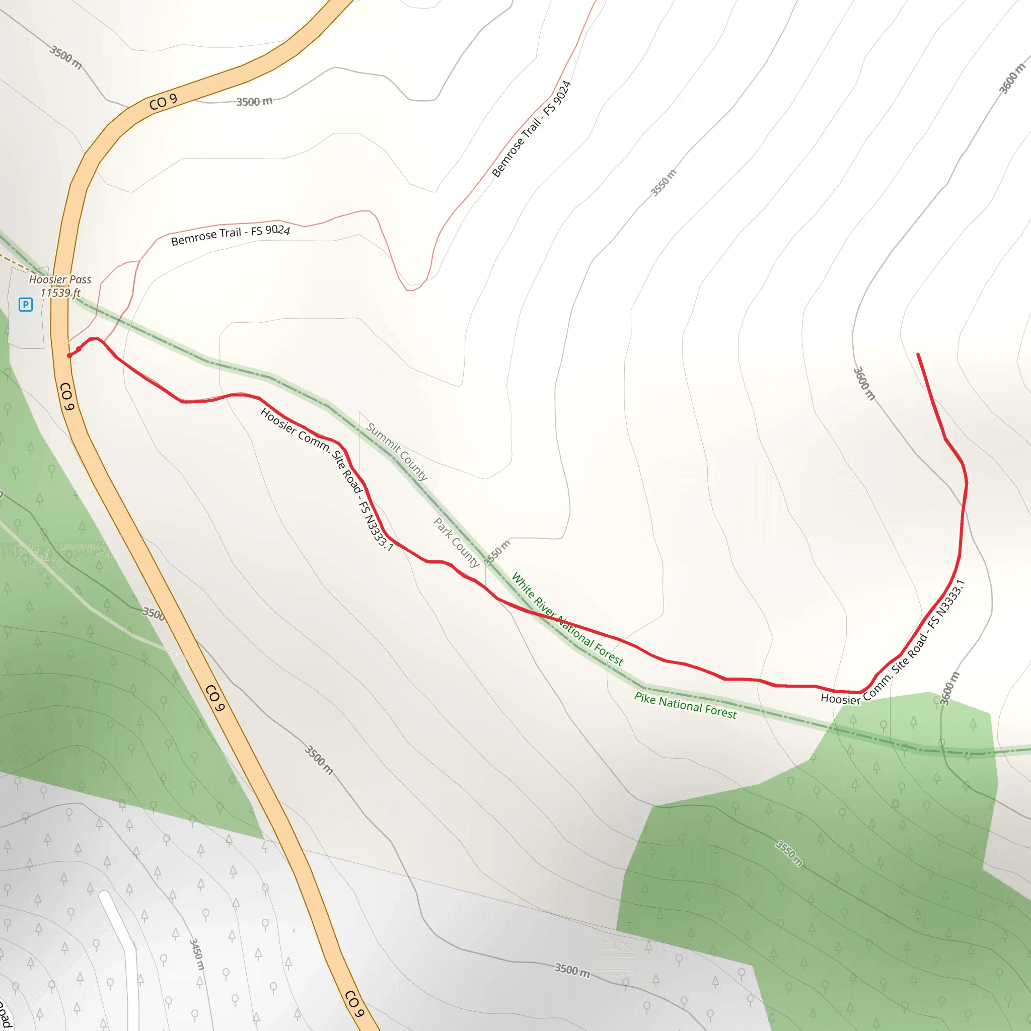 Hoosier Community Site Trail mobile static map