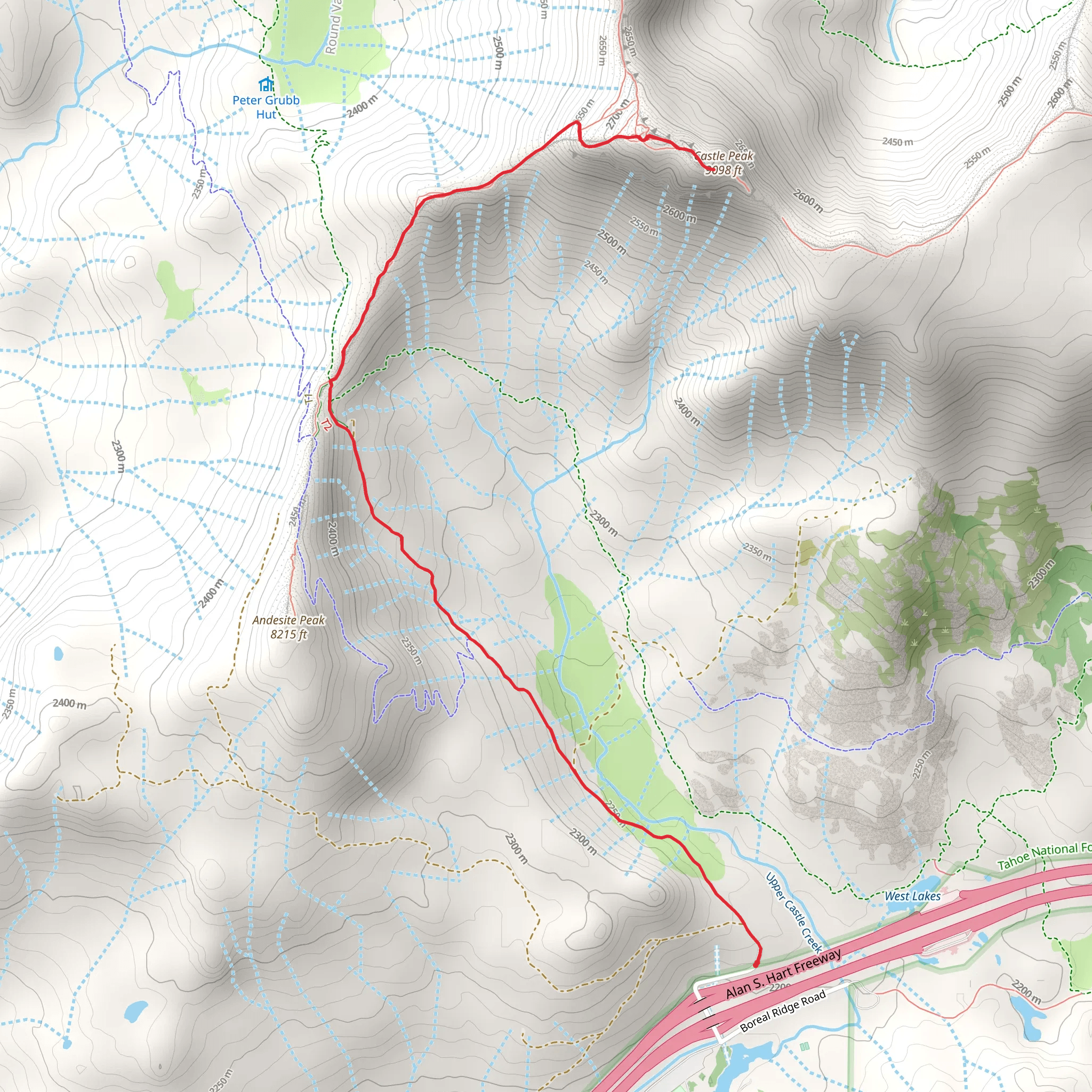Castle Peak Trail mobile static map