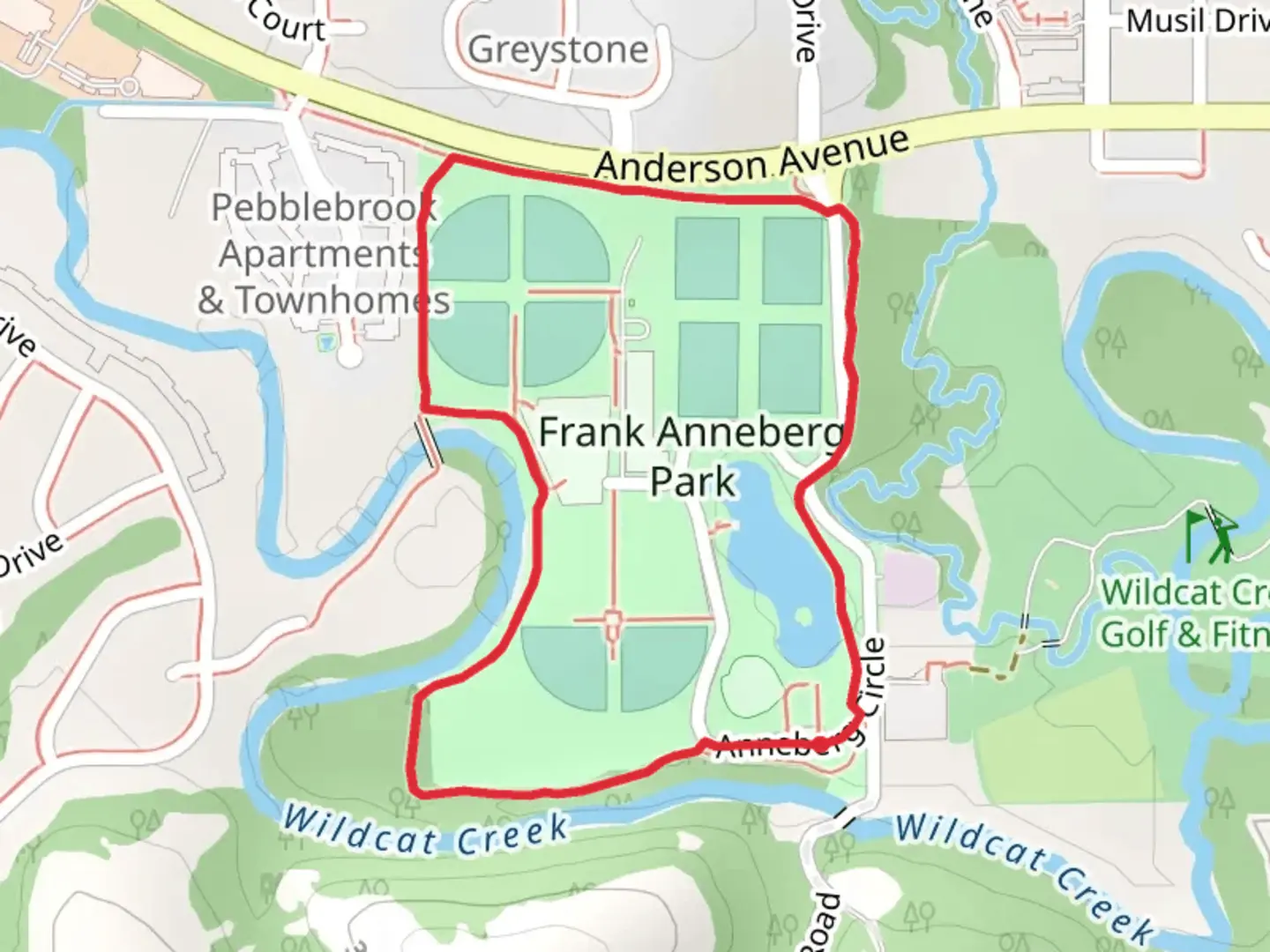 An image depicting the trail Anneberg Park Loop Trail and its surrounding area.
