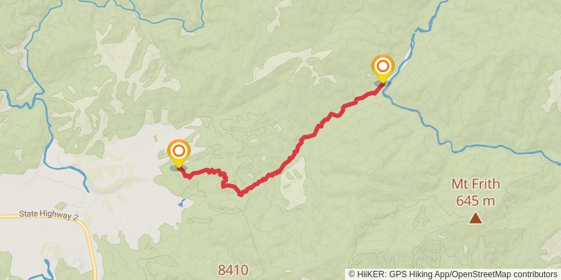 Holdsworth - Kaitoke Track stage 3 Map