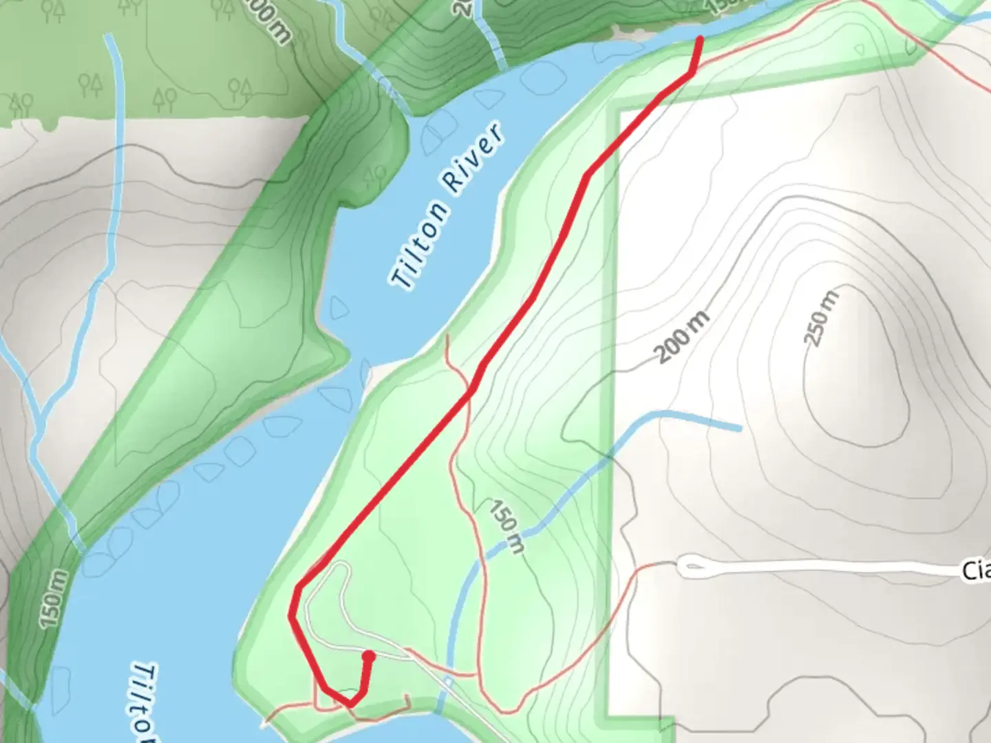 An image depicting the trail Walk to Tilton River and its surrounding area.