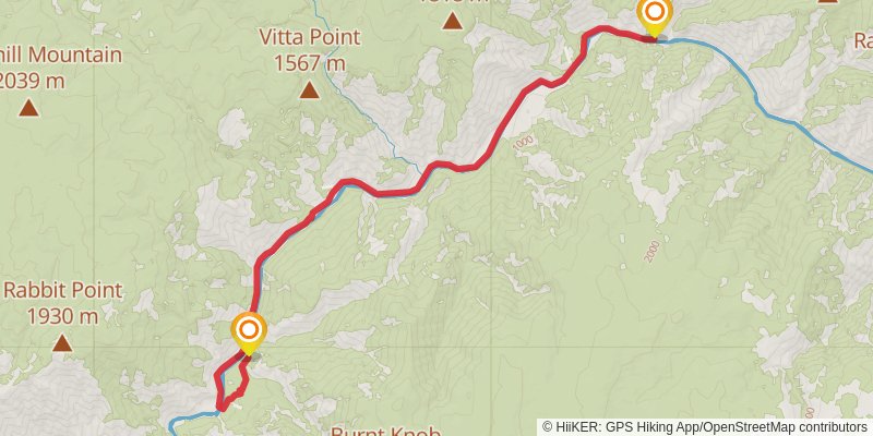 Idaho Centennial Trail stage 35 Map