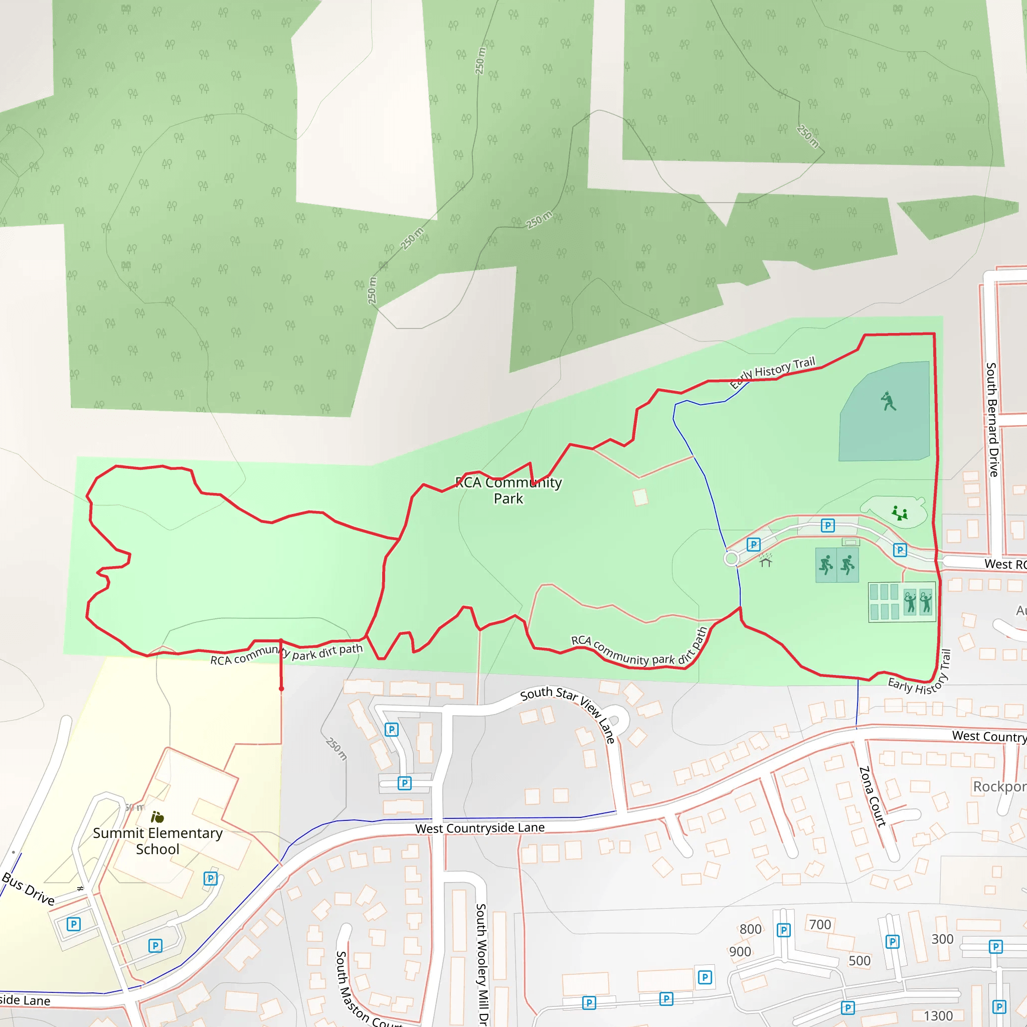 RCA Community Park Loop Path mobile static map