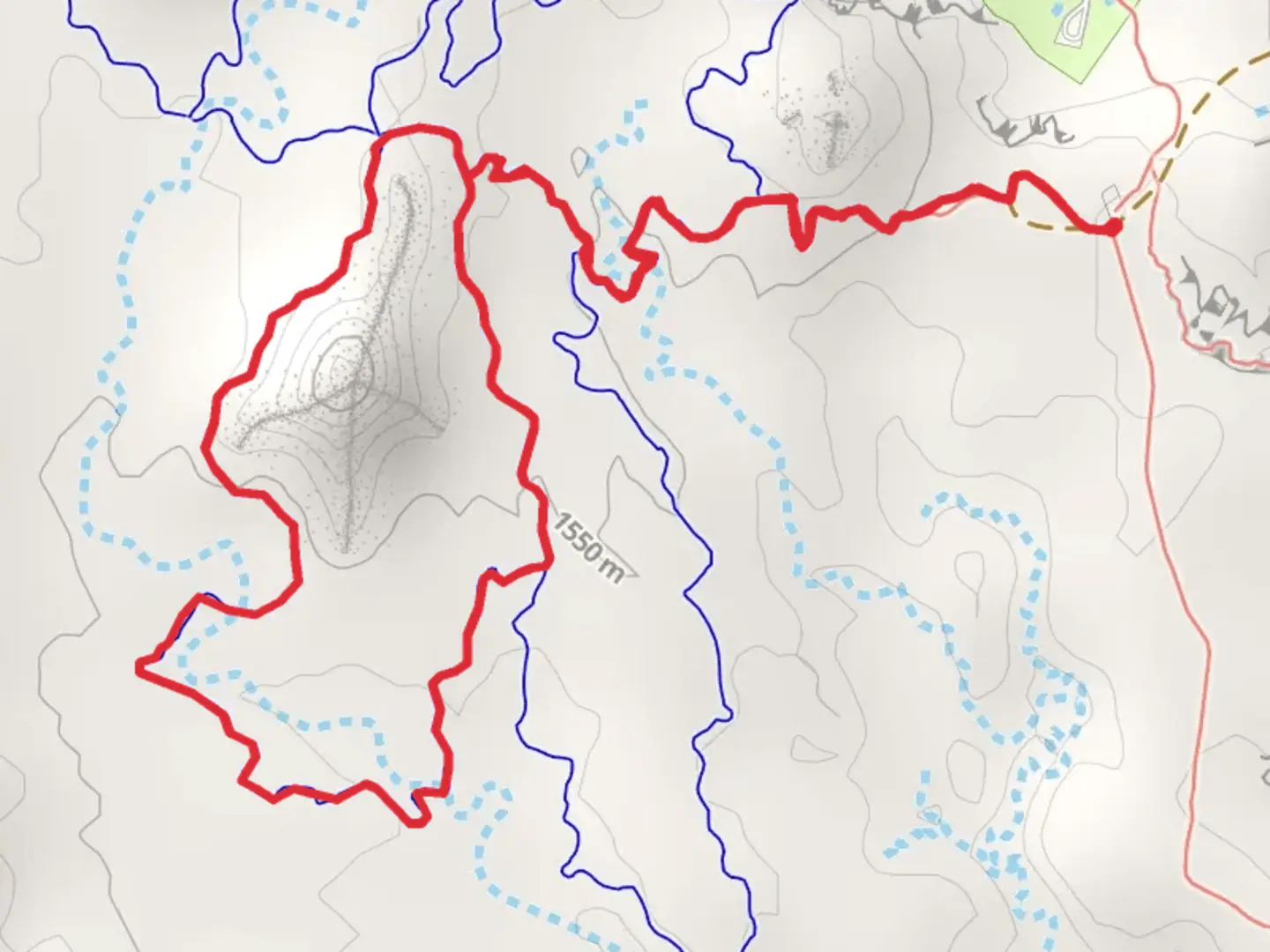 An image depicting the trail Buffalo Head and Landslide Loop and its surrounding area.