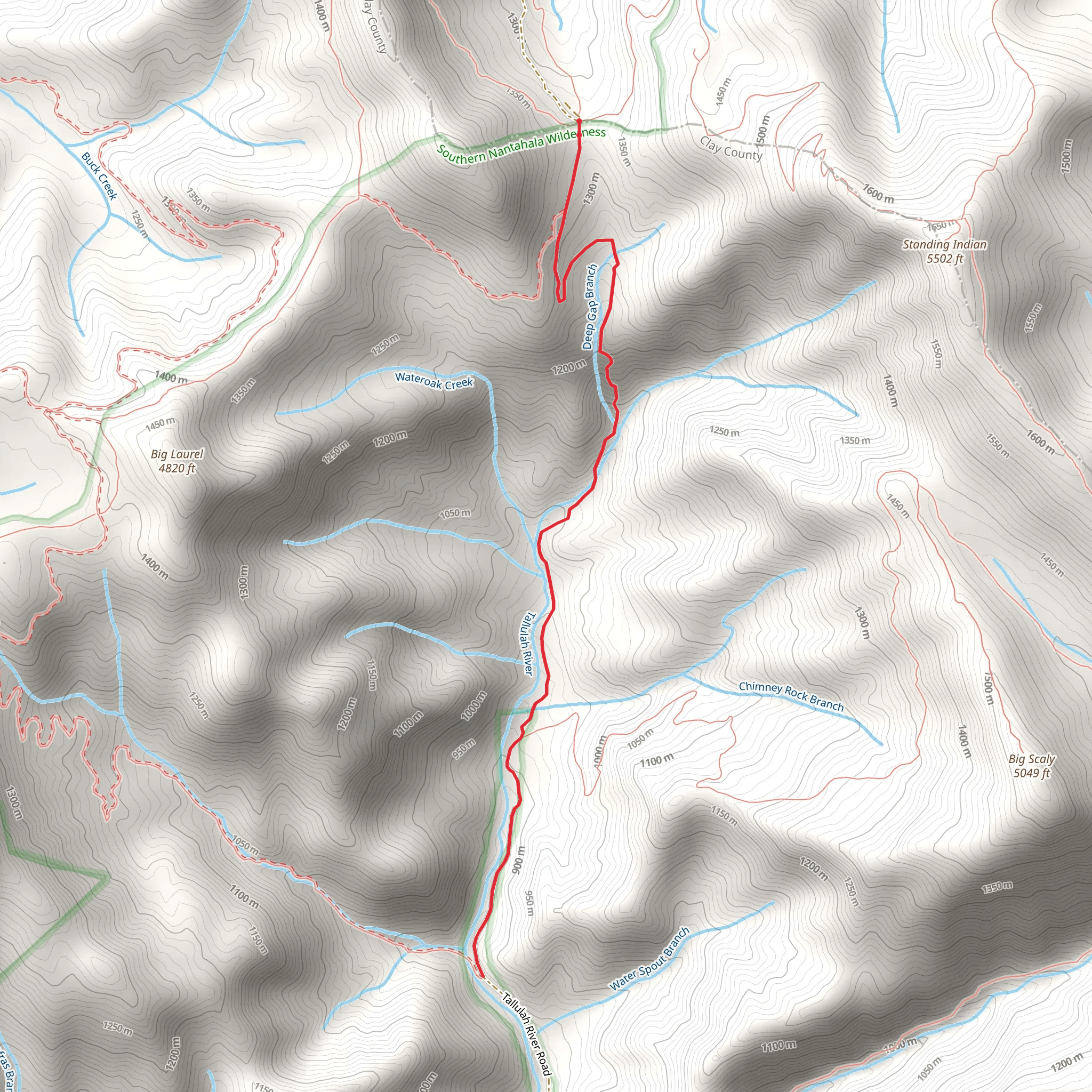 Deep Gap Branch Trail mobile static map