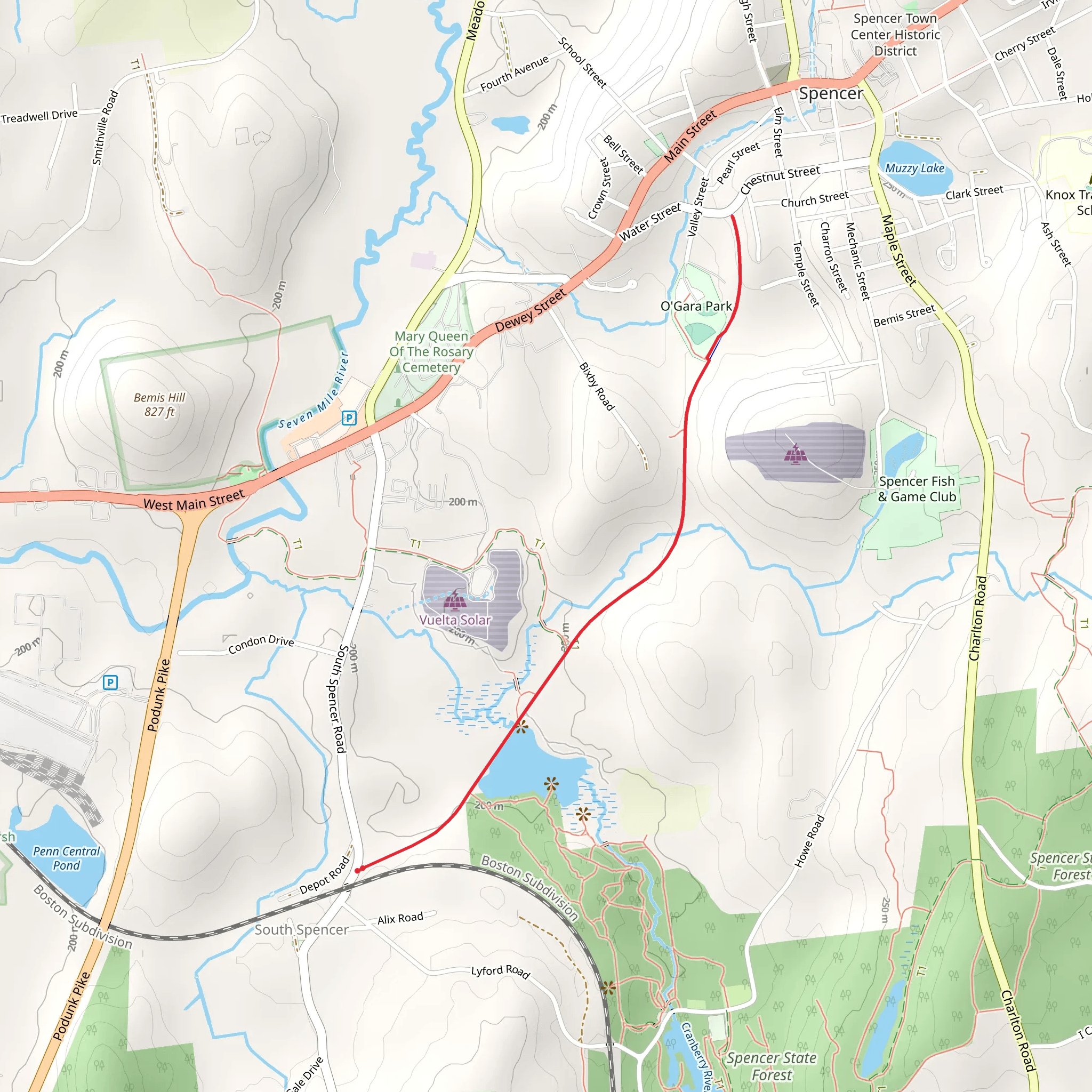 Depot Trail mobile static map