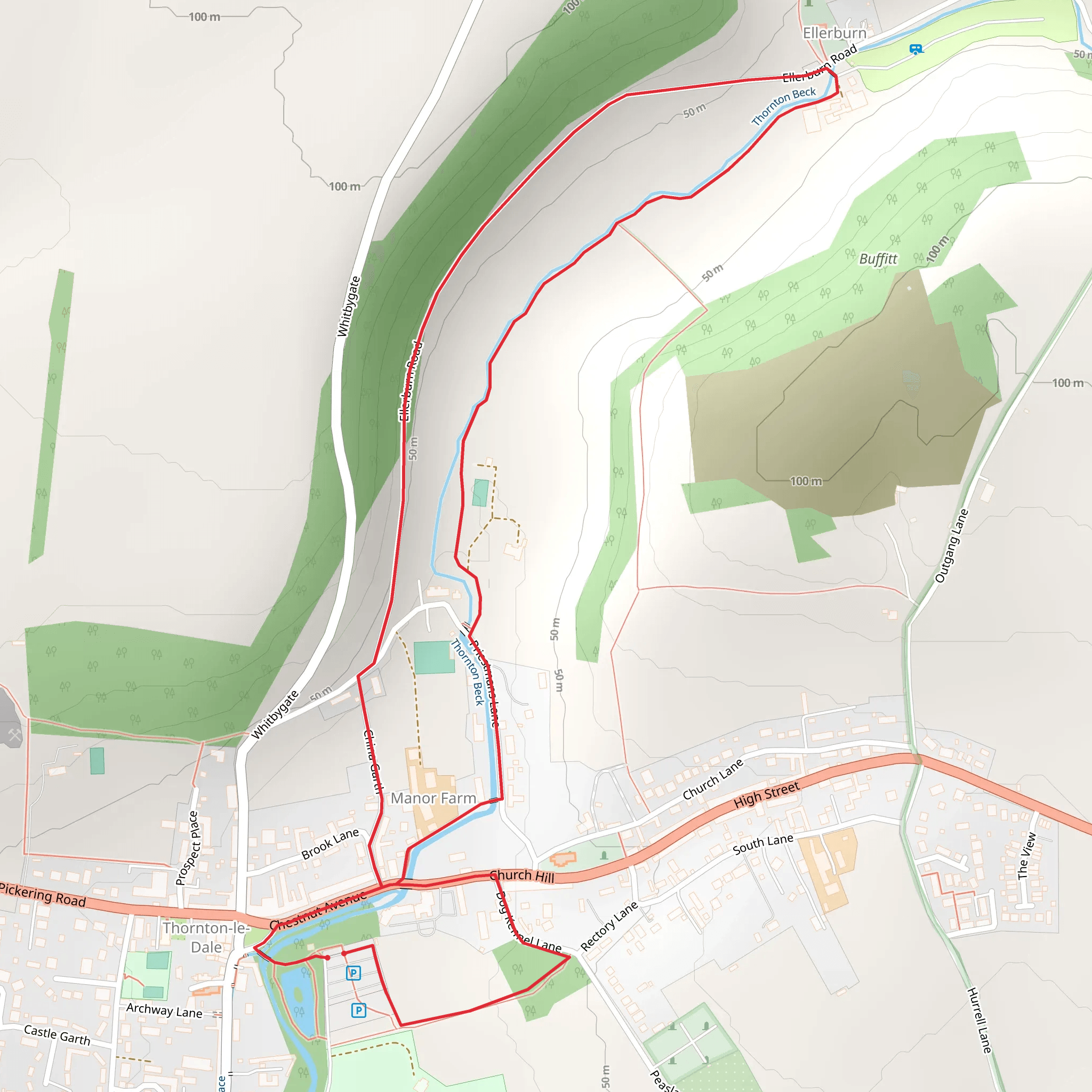 Thornton Beck Loop mobile static map