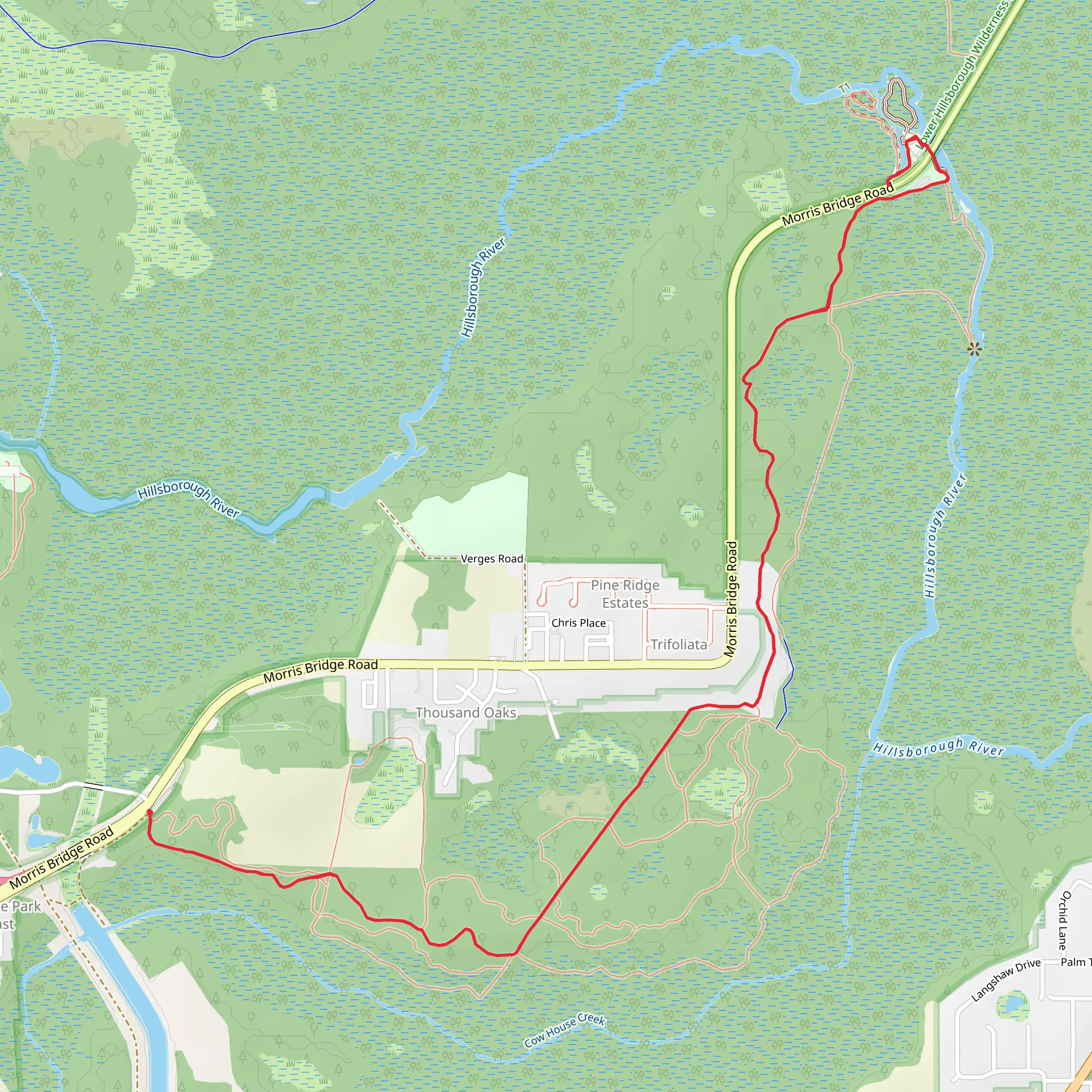 Wilderness Park Main Trail mobile static map