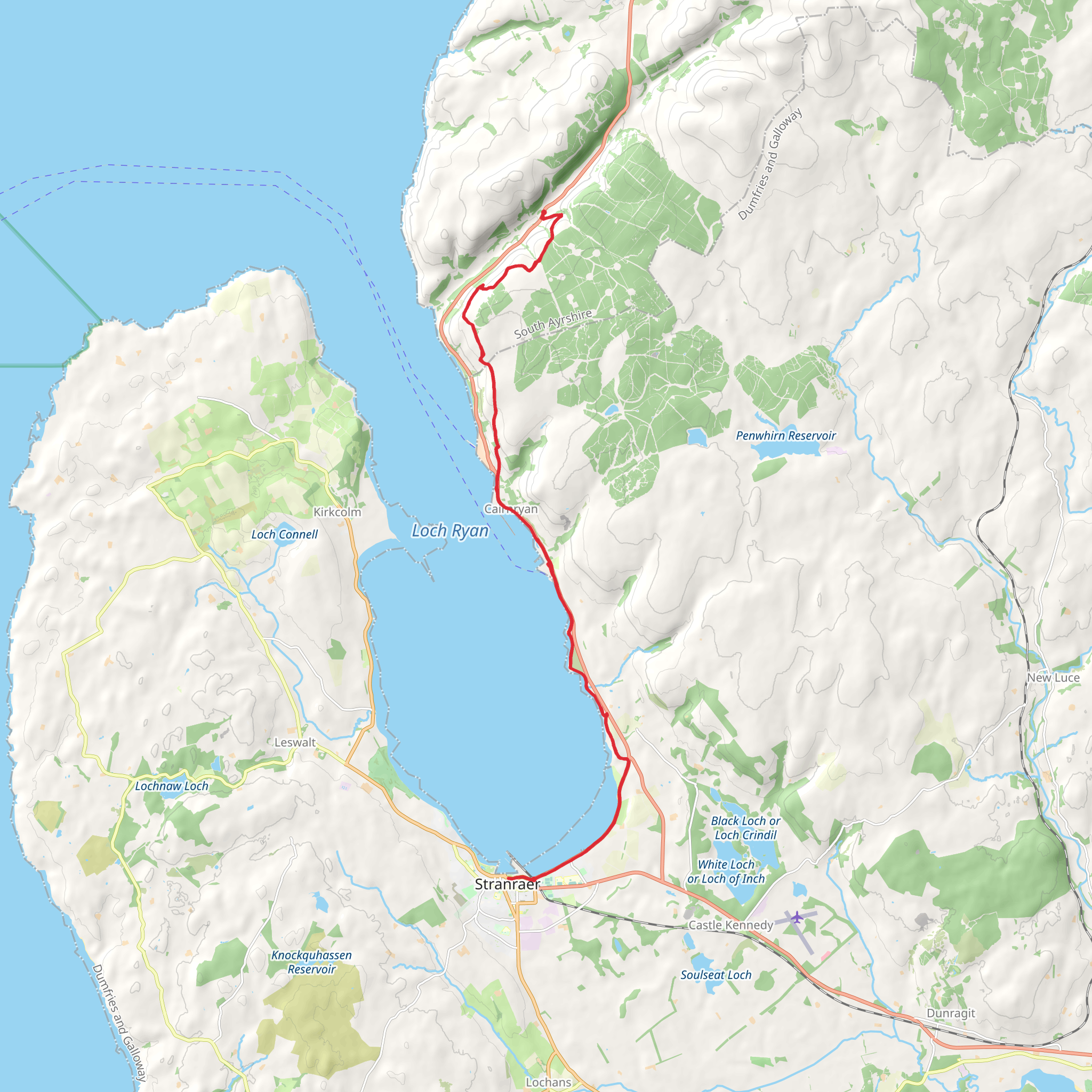 Loch Ryan Coastal Path mobile static map