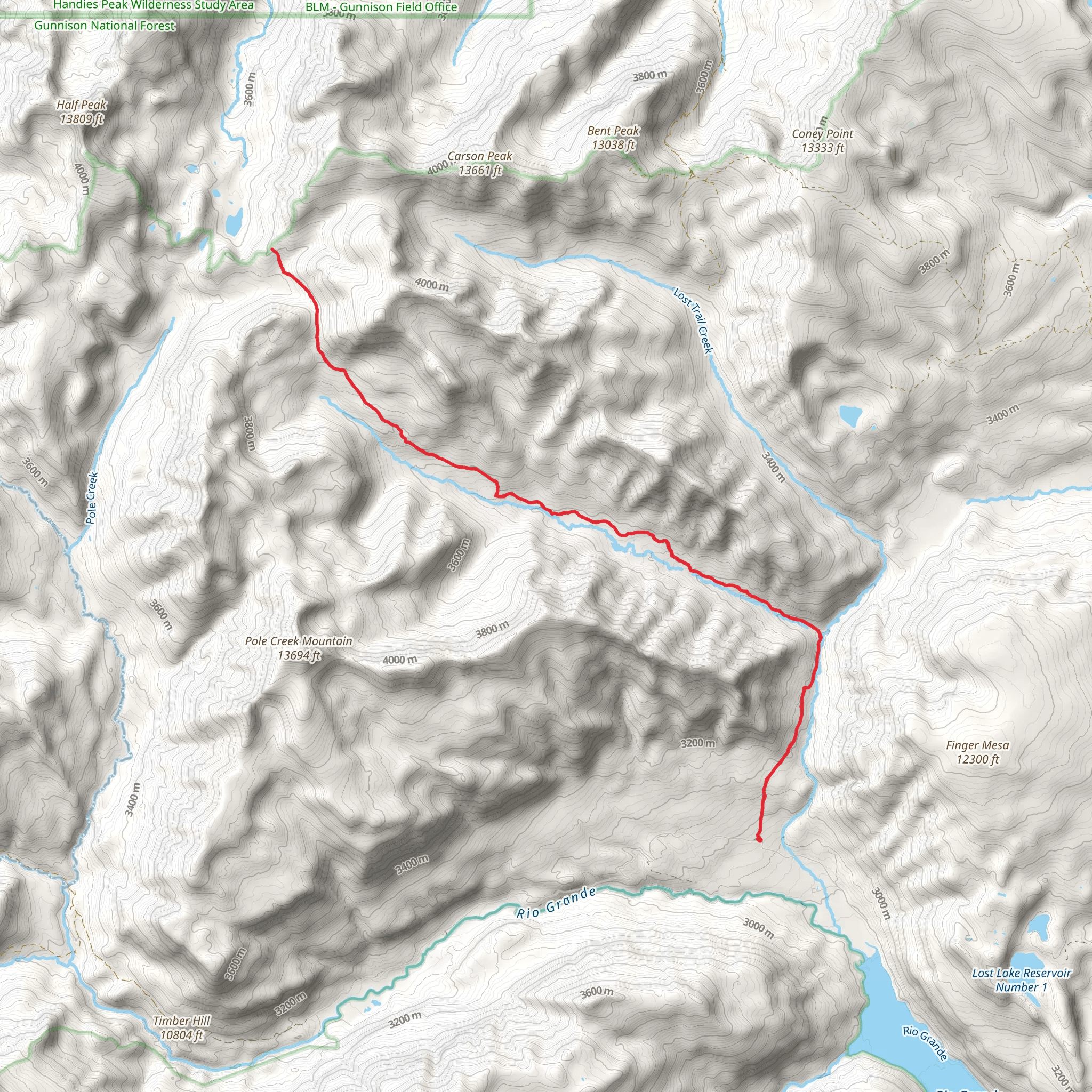 West Lost Trail via Lost Trail mobile static map