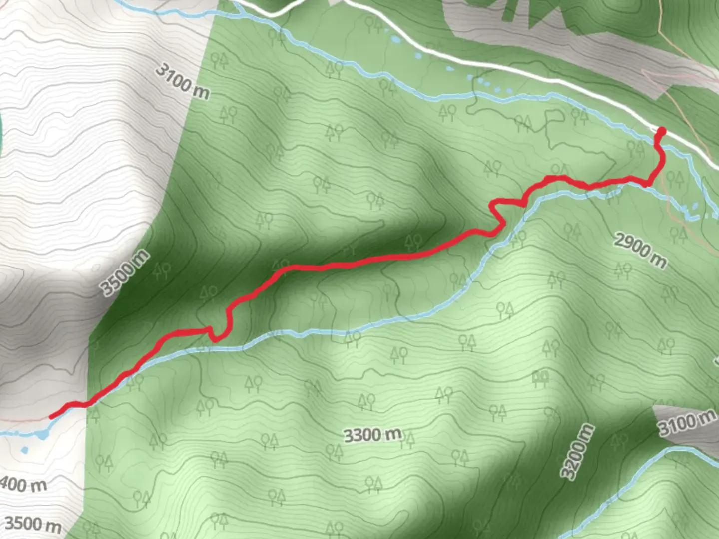 An image depicting the trail Walk along Silver Creek and its surrounding area.