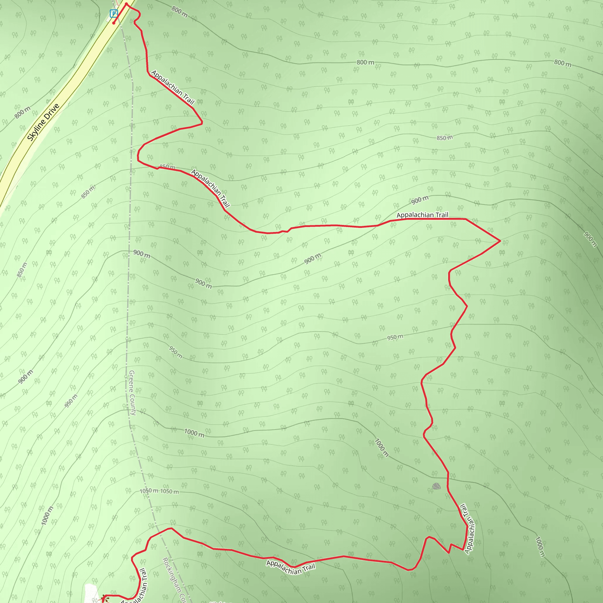 Hightop Trail mobile static map
