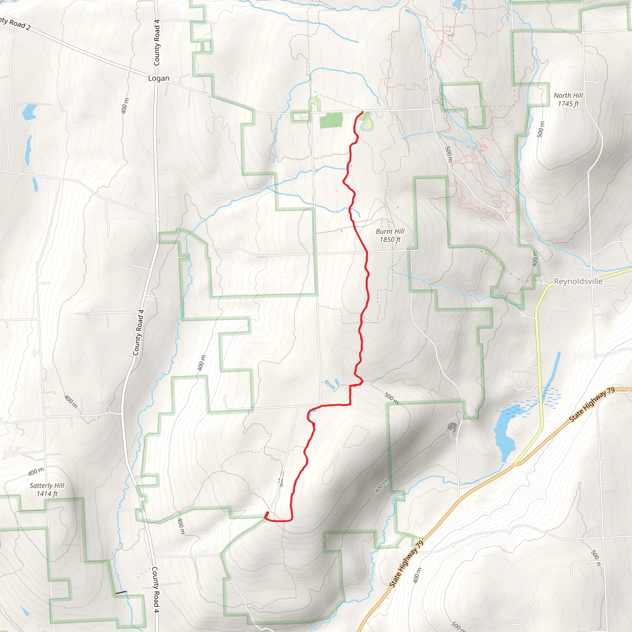 Blueberry Campground via Interloken Trail mobile static map