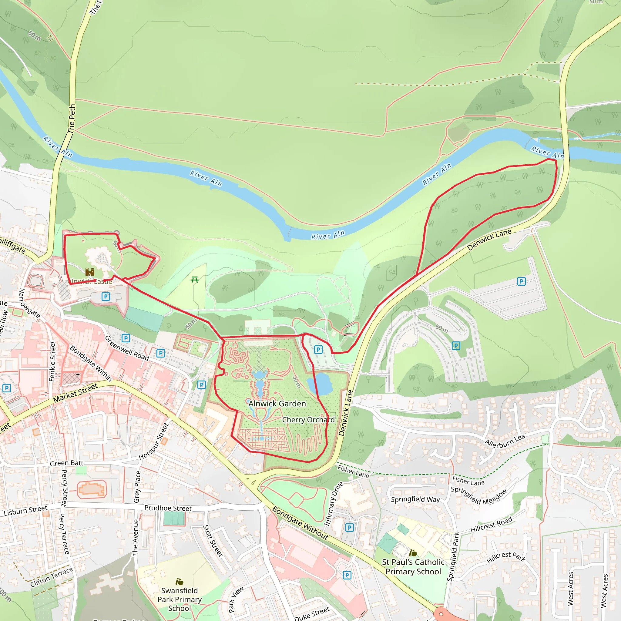 Alnwick mobile static map