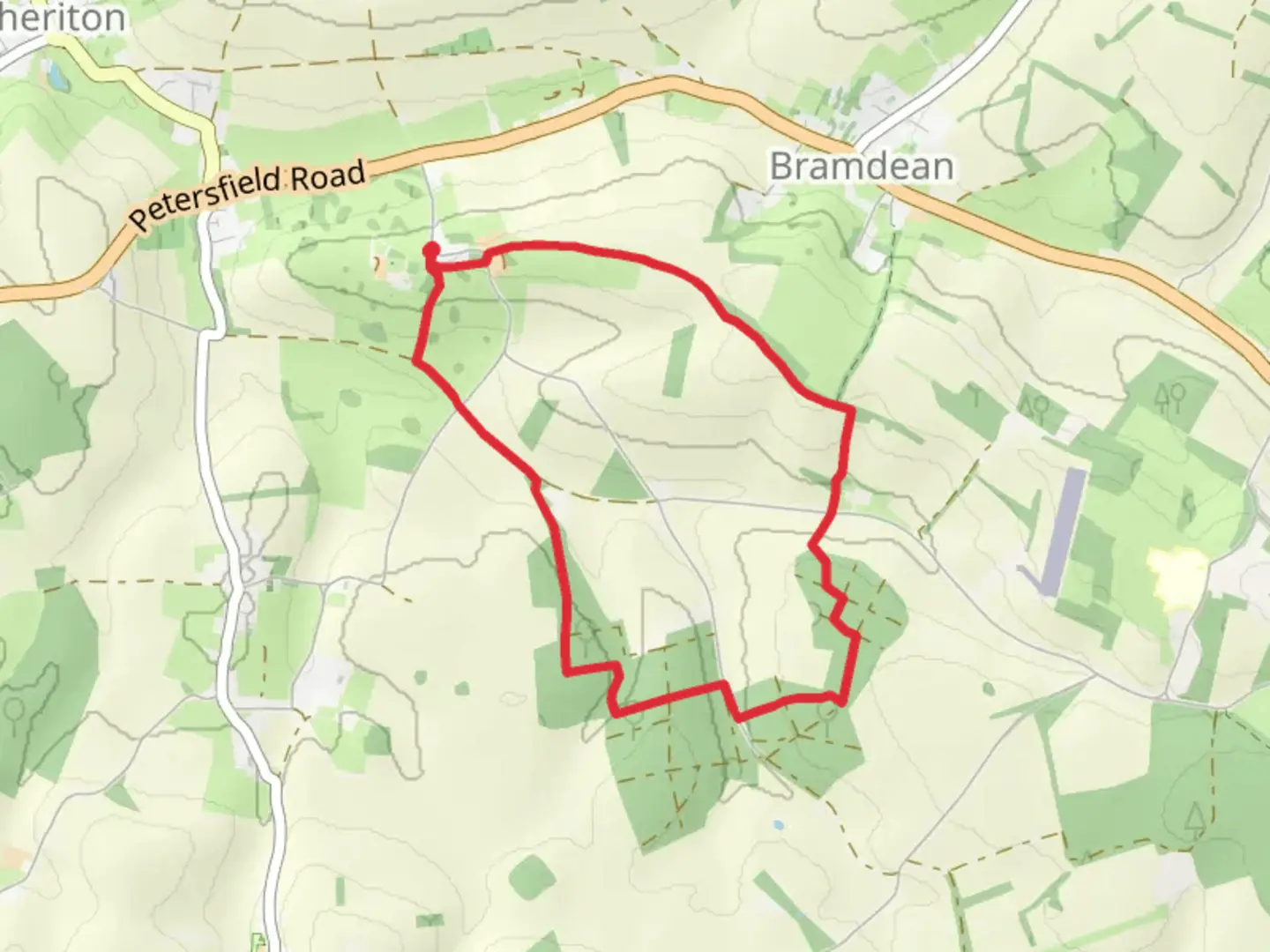An image depicting the trail Joan's Acre Wood and Broom Wood Loop and its surrounding area.
