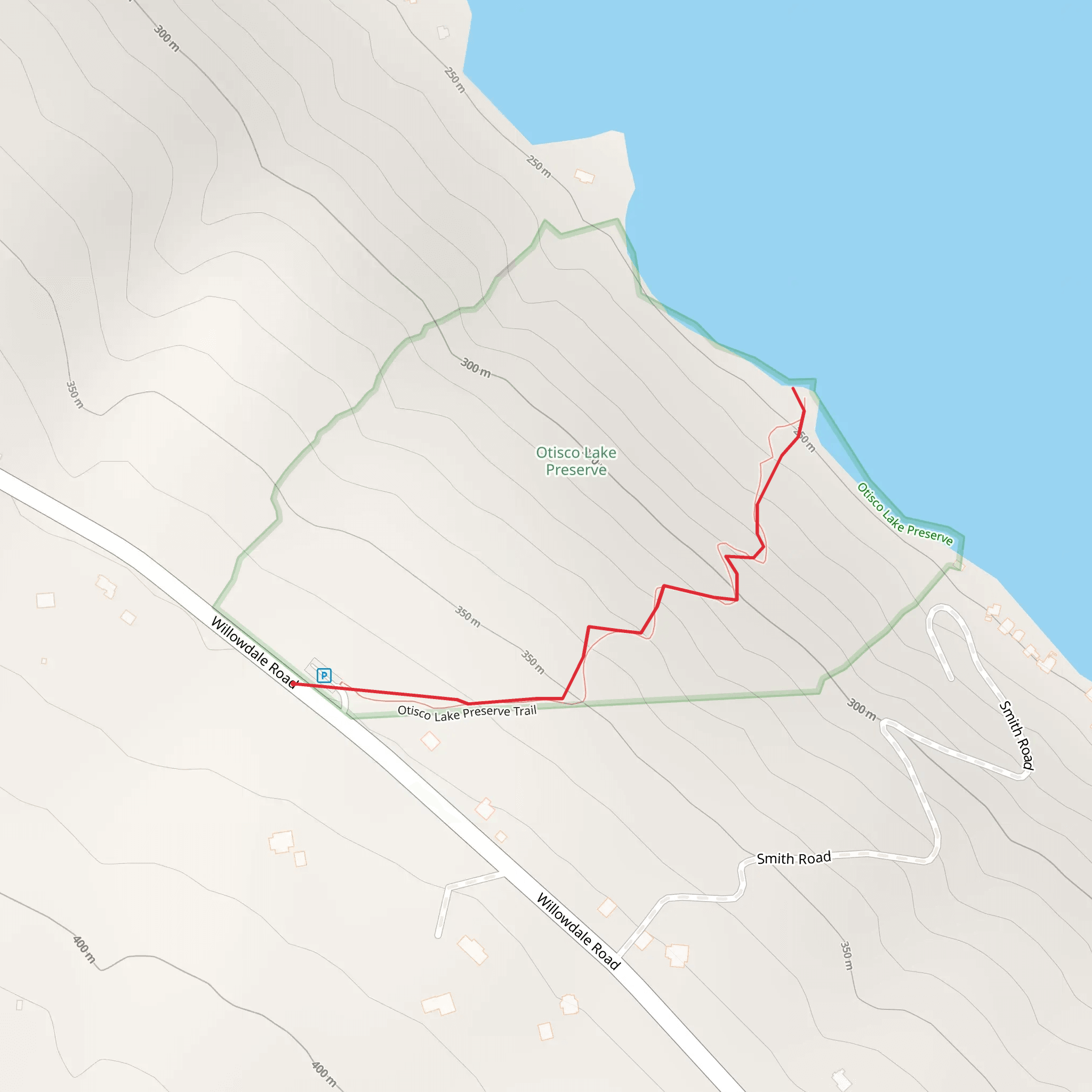 Otisco Lake via Willowdale Road mobile static map