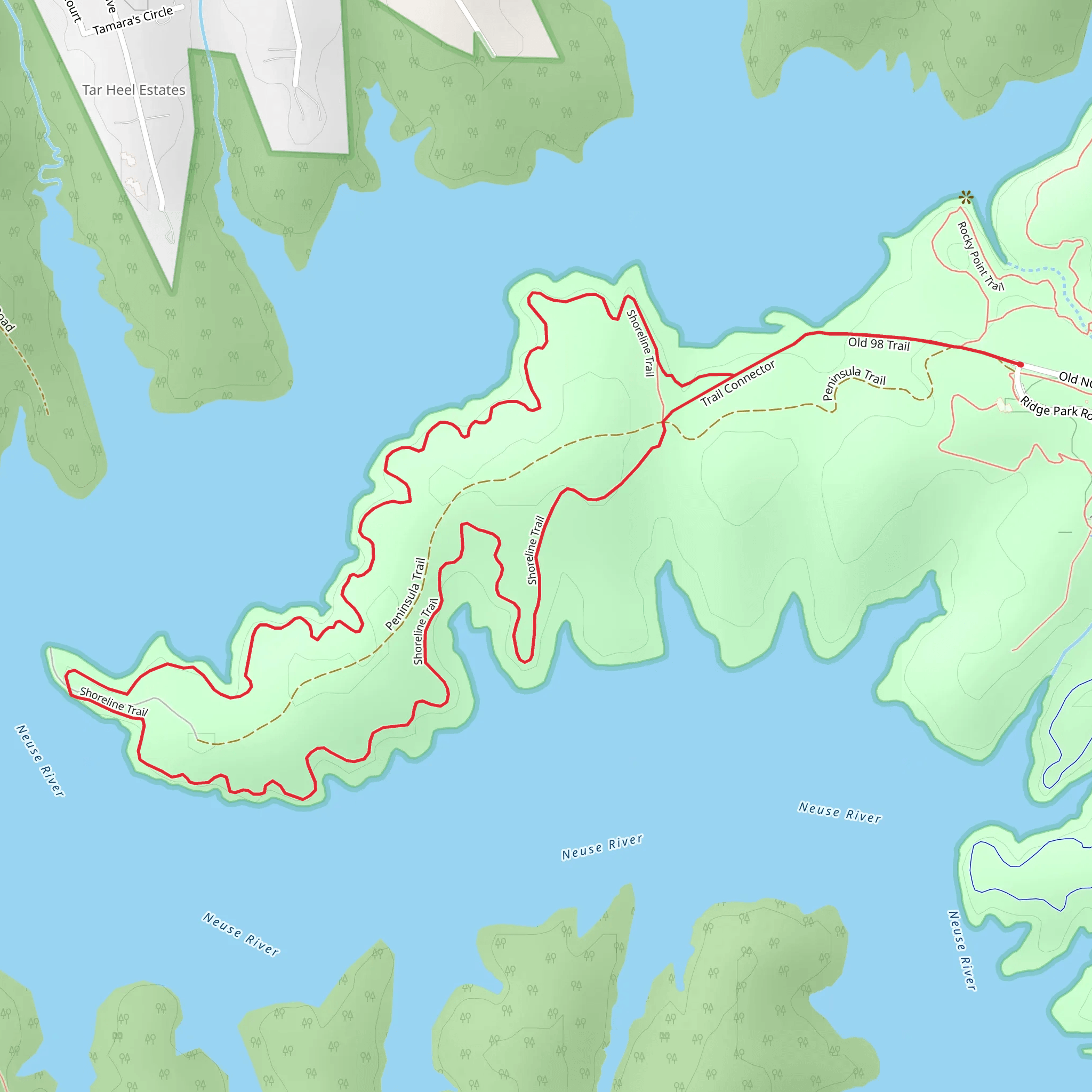 Shoreline Loop Trail mobile static map