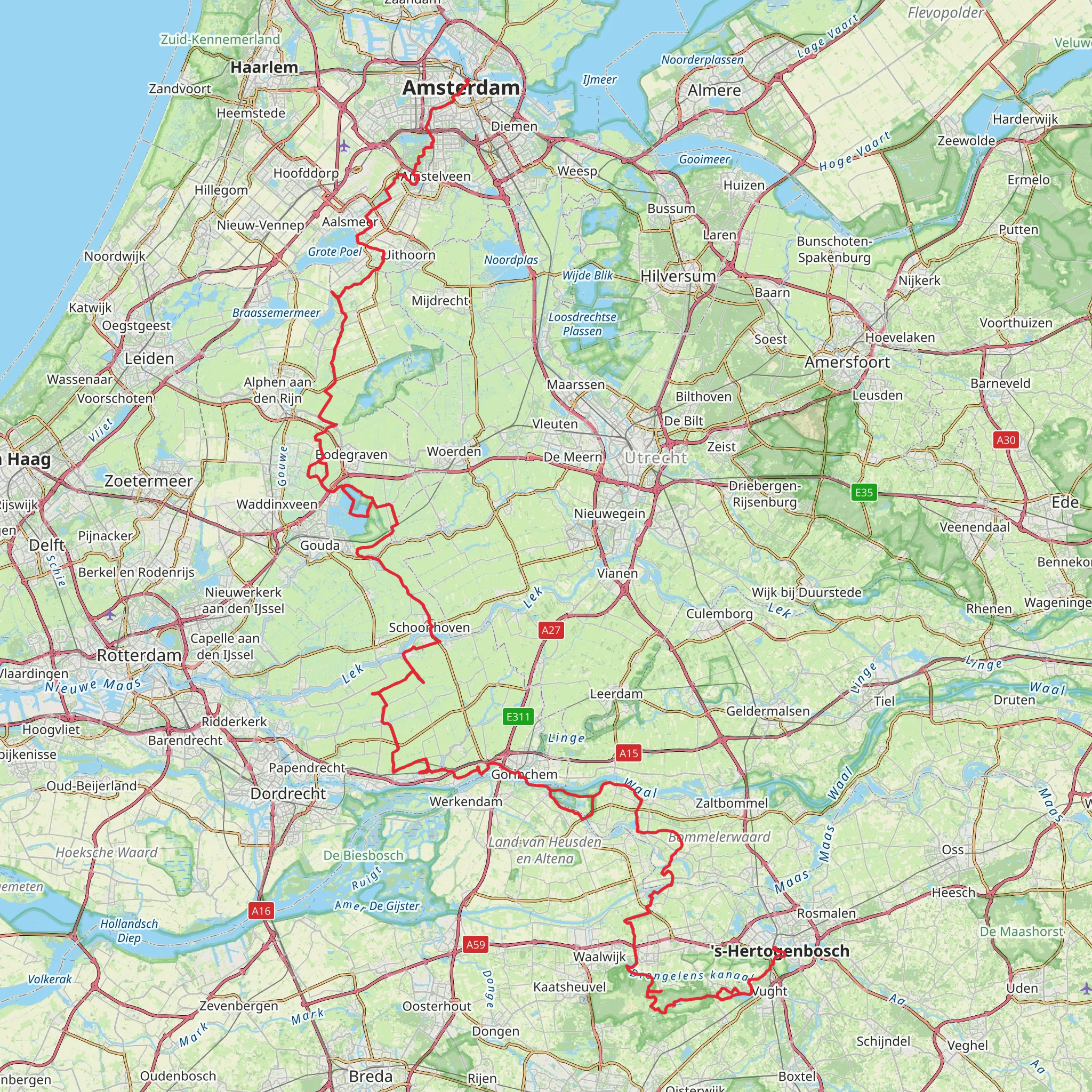 Pelgrimspad 1 mobile static map