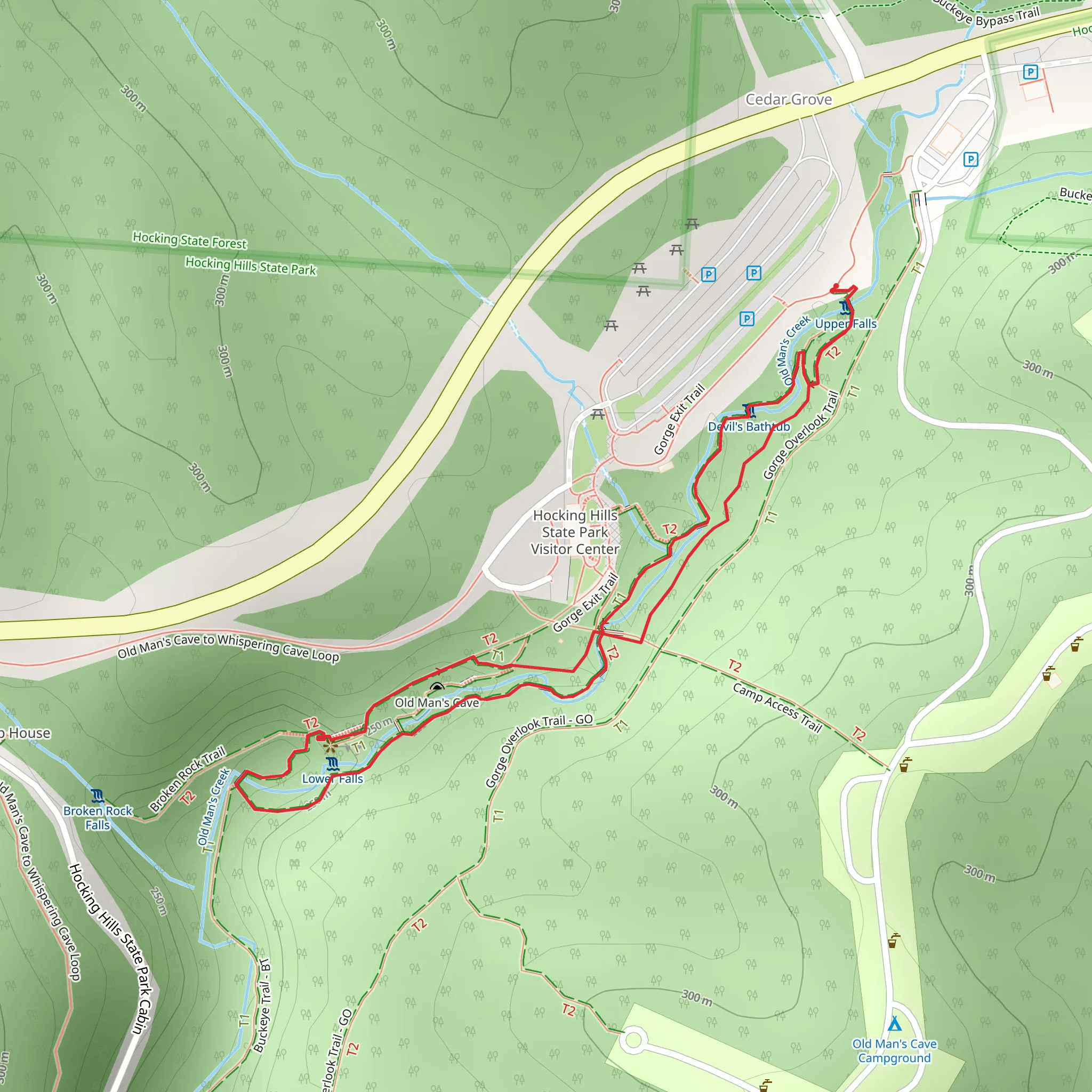 Buckeye Trail and Gorge Exit Trail mobile static map