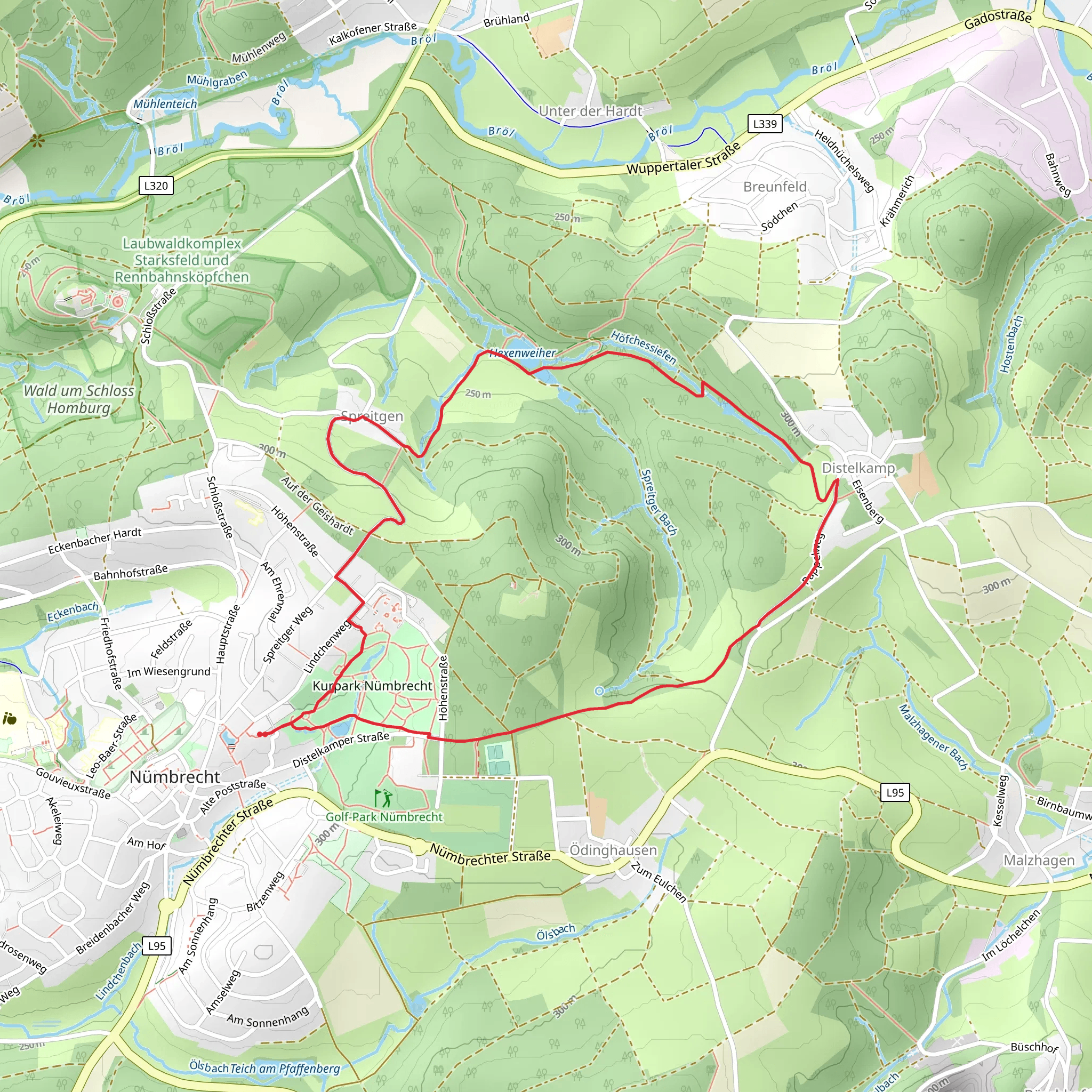 Hexenweiher via Klangpfad and Rundweg Schlossblicke Turmroute mobile static map
