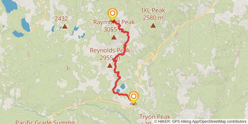 Tahoe To Yosemite Trail stage 7 Map