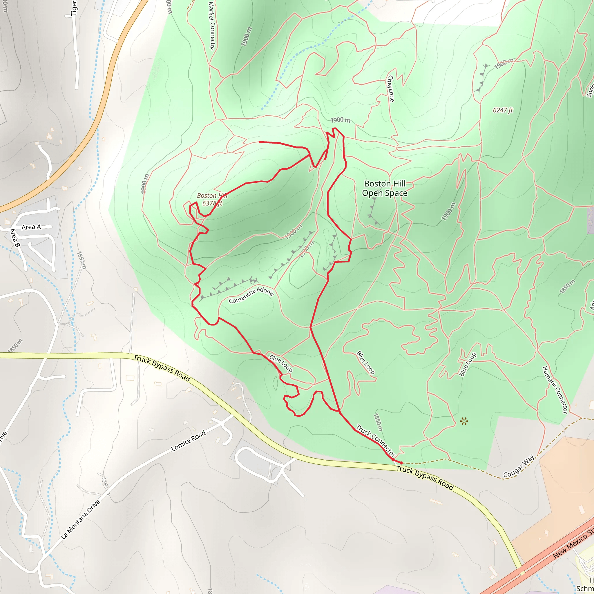Boston Hill Loop - East mobile static map