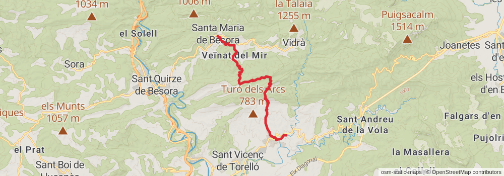 GR 151 Caminos del Obispo y Abad Oliva stage 10 Map