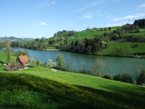 An image depicting the trail Haggen to Spisegg via St Gallen Bridge Path and its surrounding area.