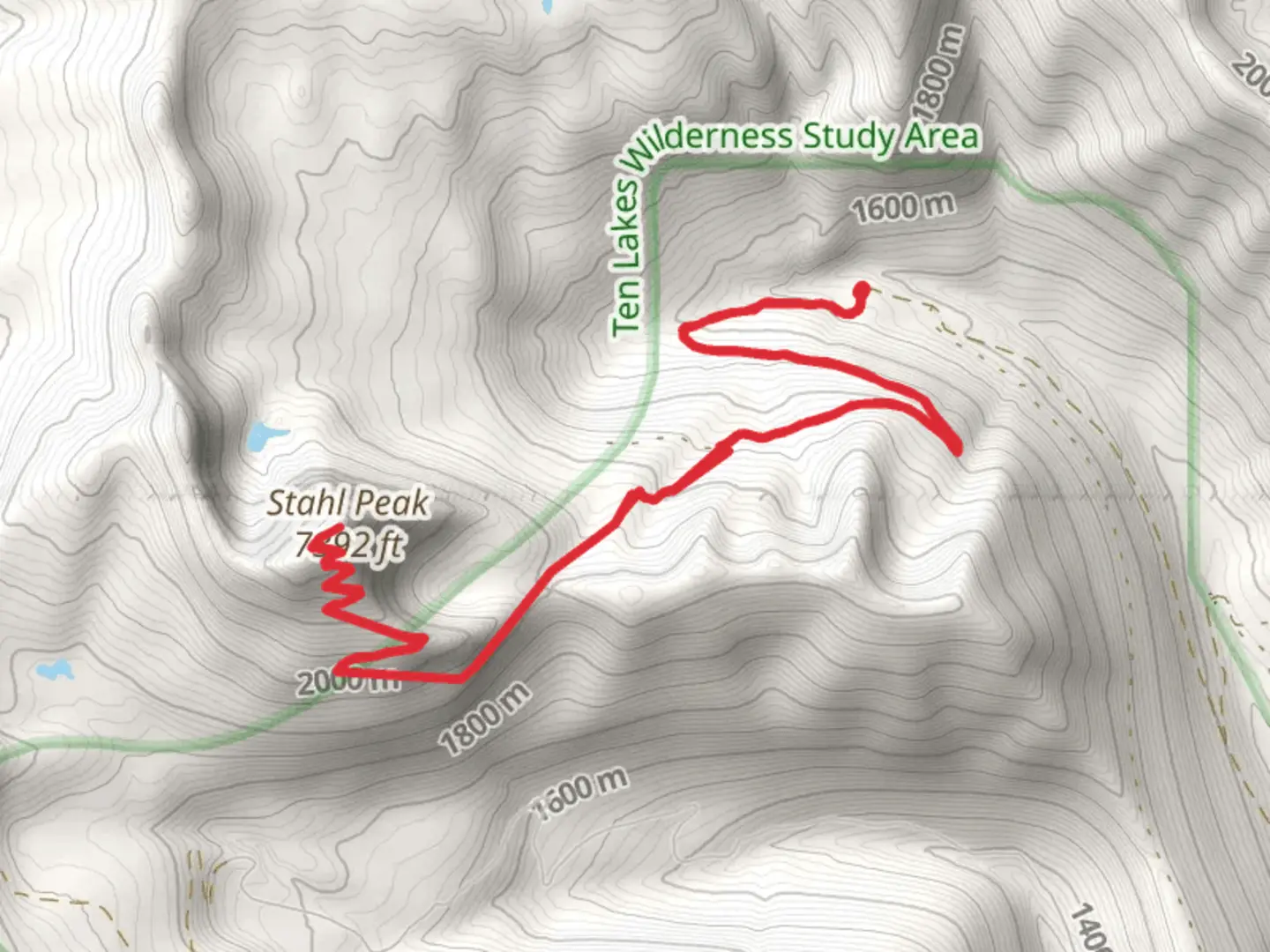 An image depicting the trail Stahl Peak Trail and its surrounding area.