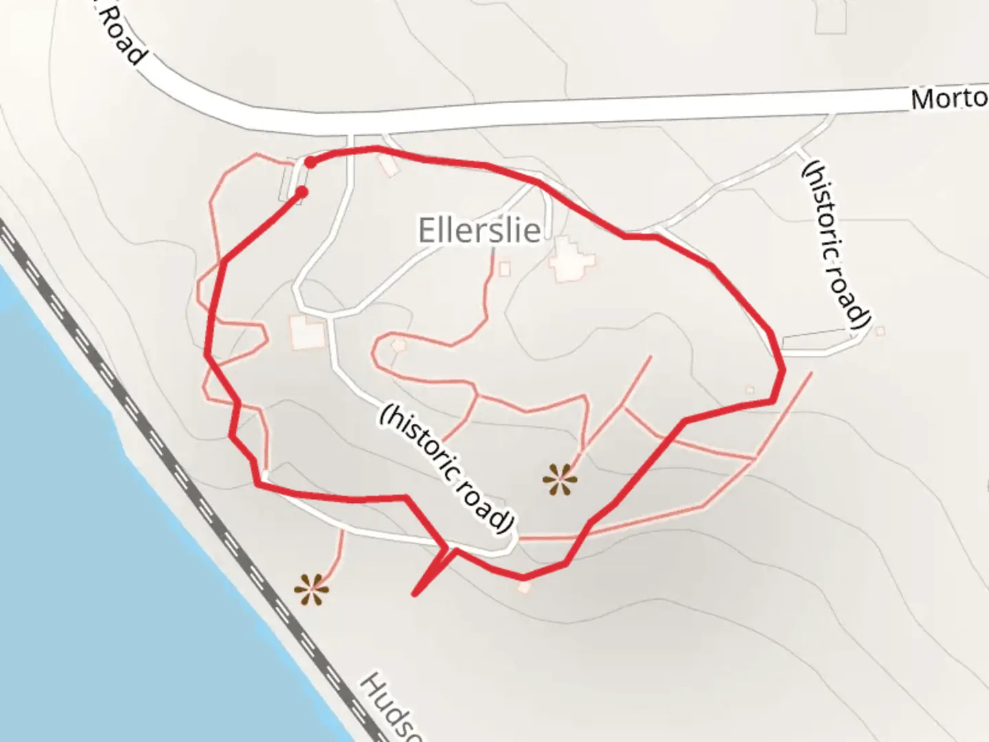An image depicting the trail Morton Road Loop and its surrounding area.