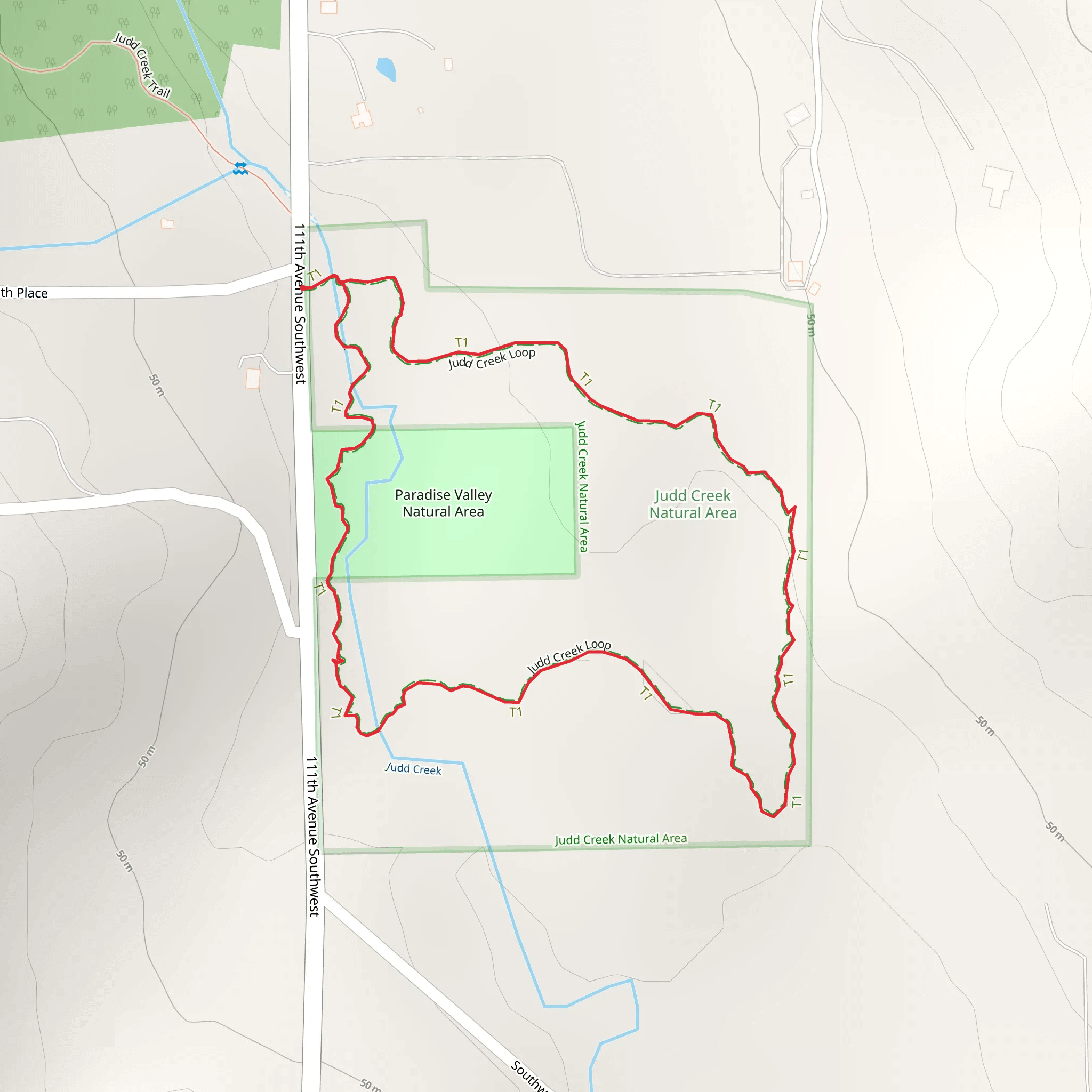 Paradise Valley Natural Area Loop mobile static map