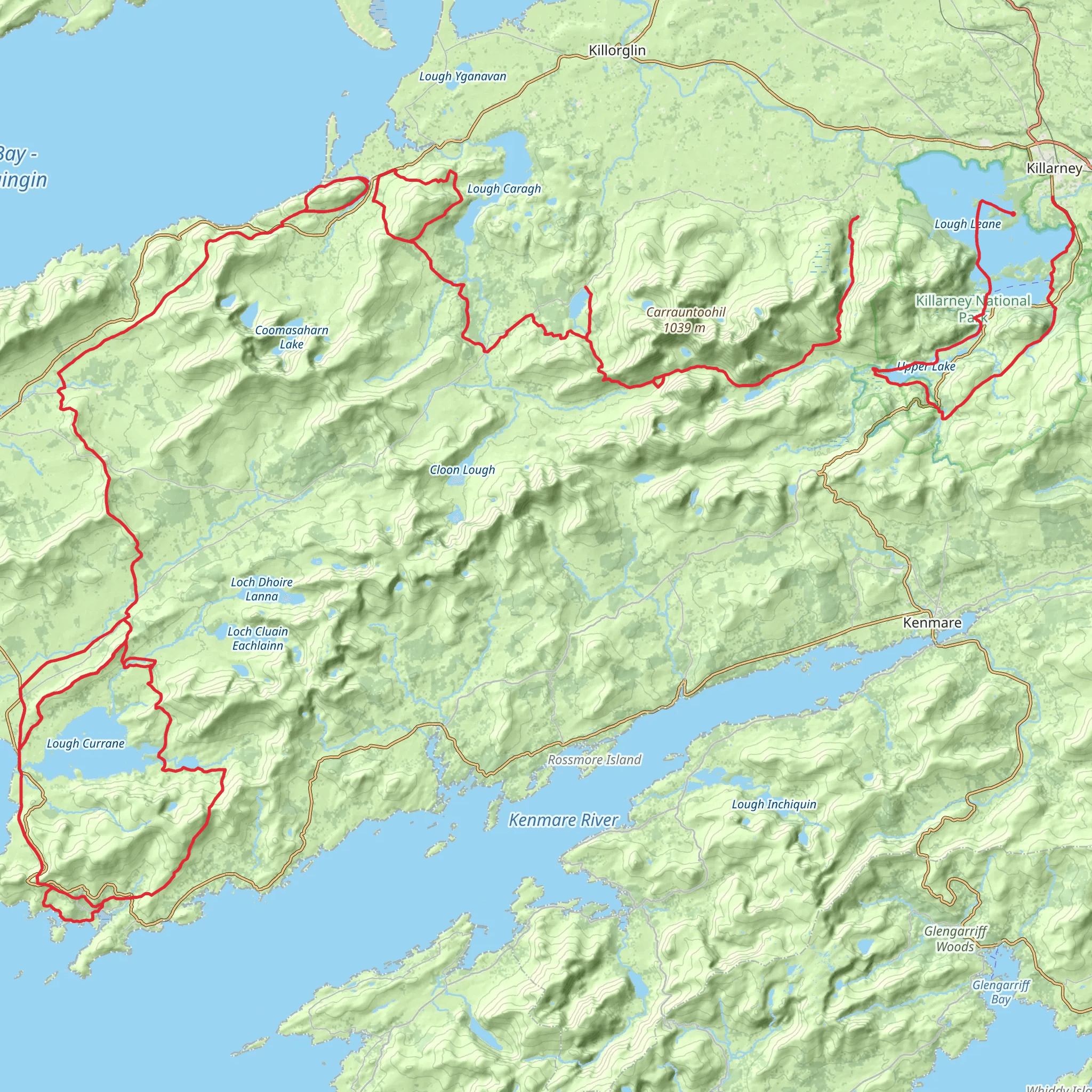 Kerry Way 8-Day Moderate Tour (Hillwalk Tours) mobile static map