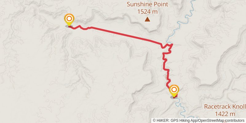Hayduke Trail stage 67 Map