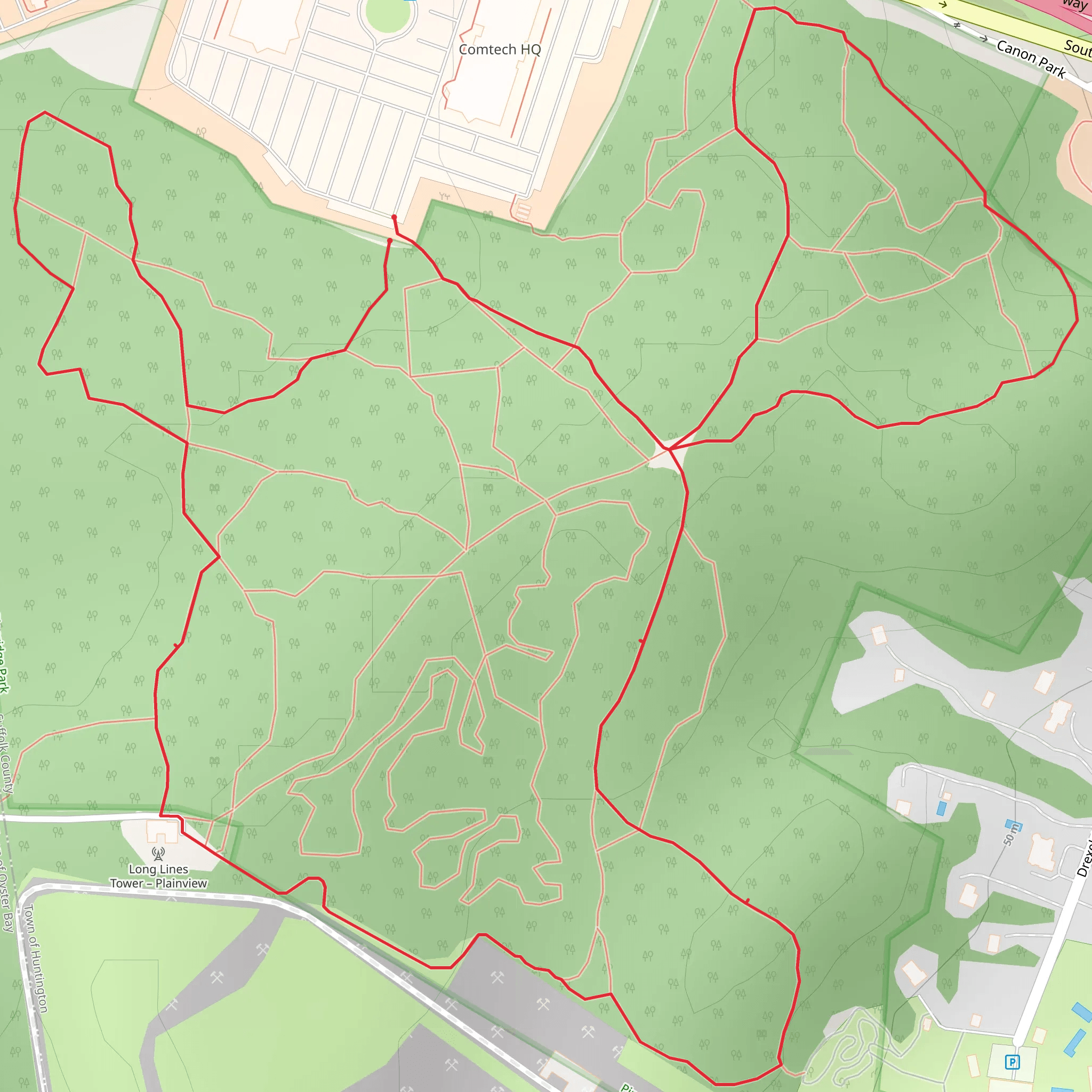 Kingwood Park East Loop Trail mobile static map
