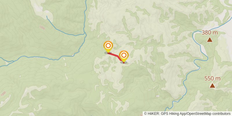 Anatoki and Waingaro Track spur 1 Map
