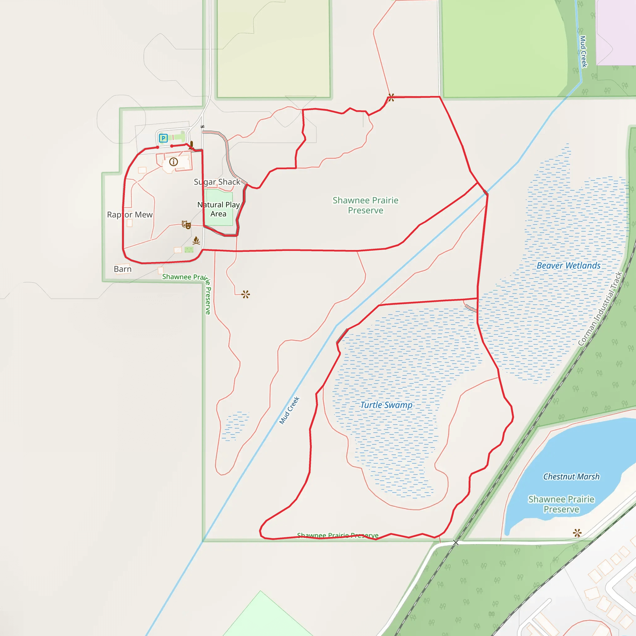 Old Thyme Garden and Mud Creek Loop mobile static map