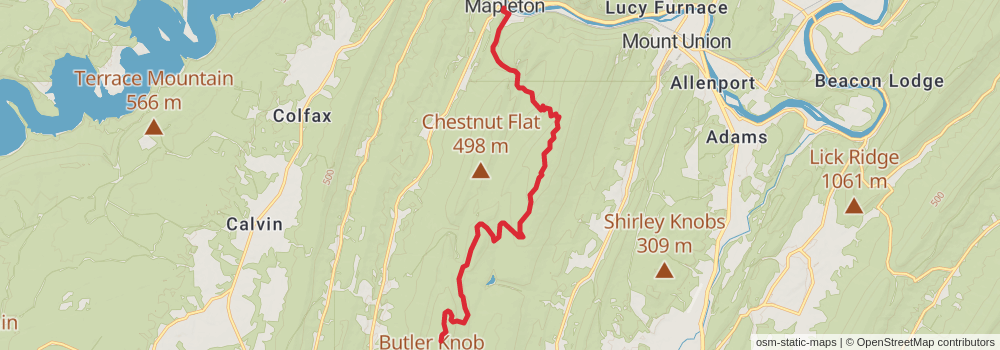 American Perimeter Trail - Northern Appalachian Primary stage 71 Map