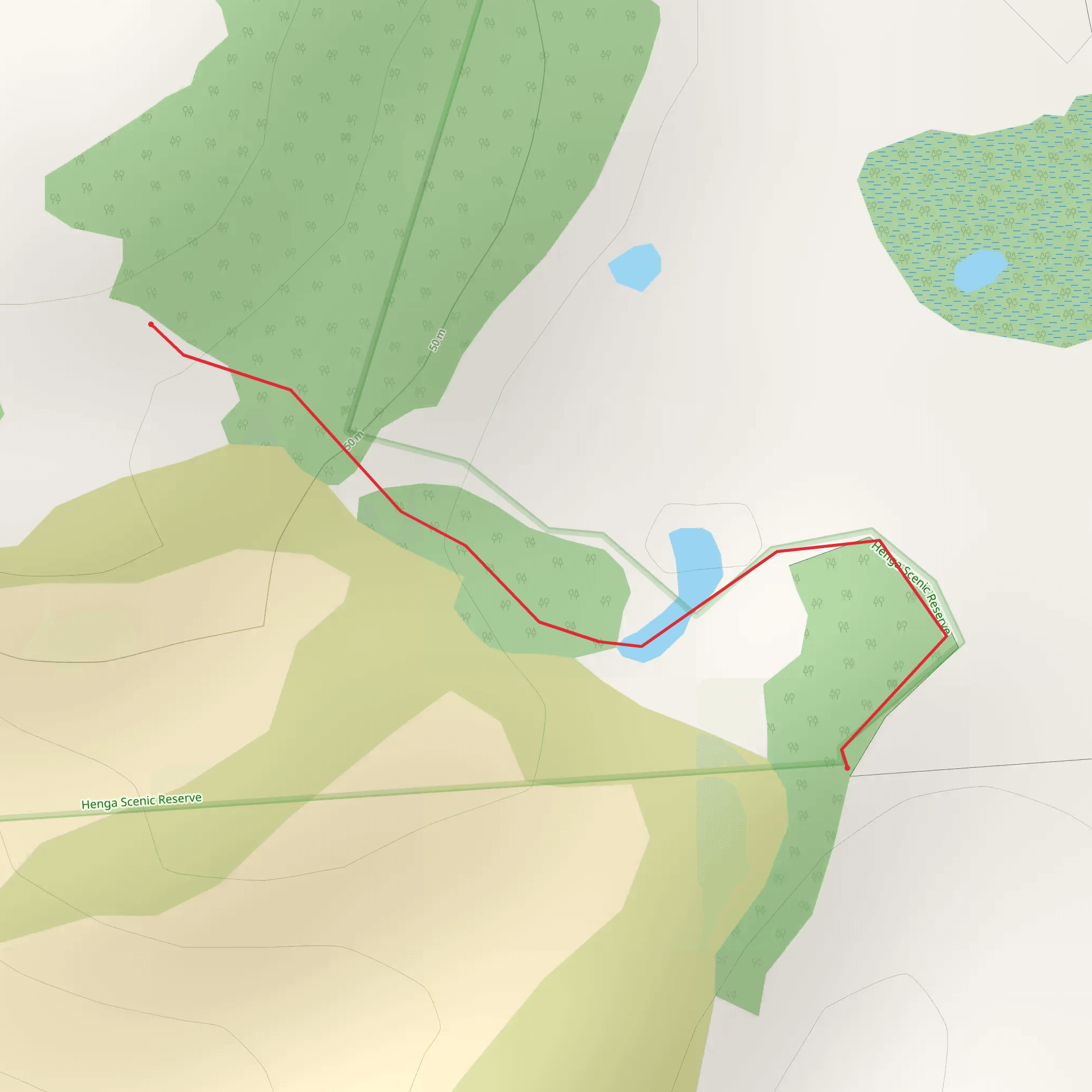 Henga Scenic Reserve Walk mobile static map