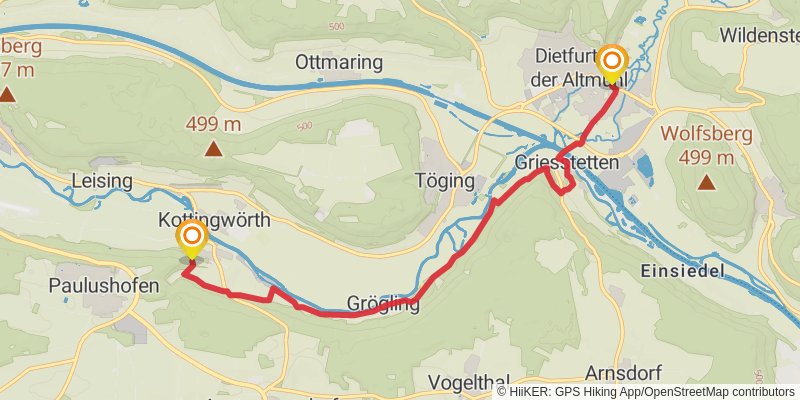 Jura2000-Tour stage 3 Map