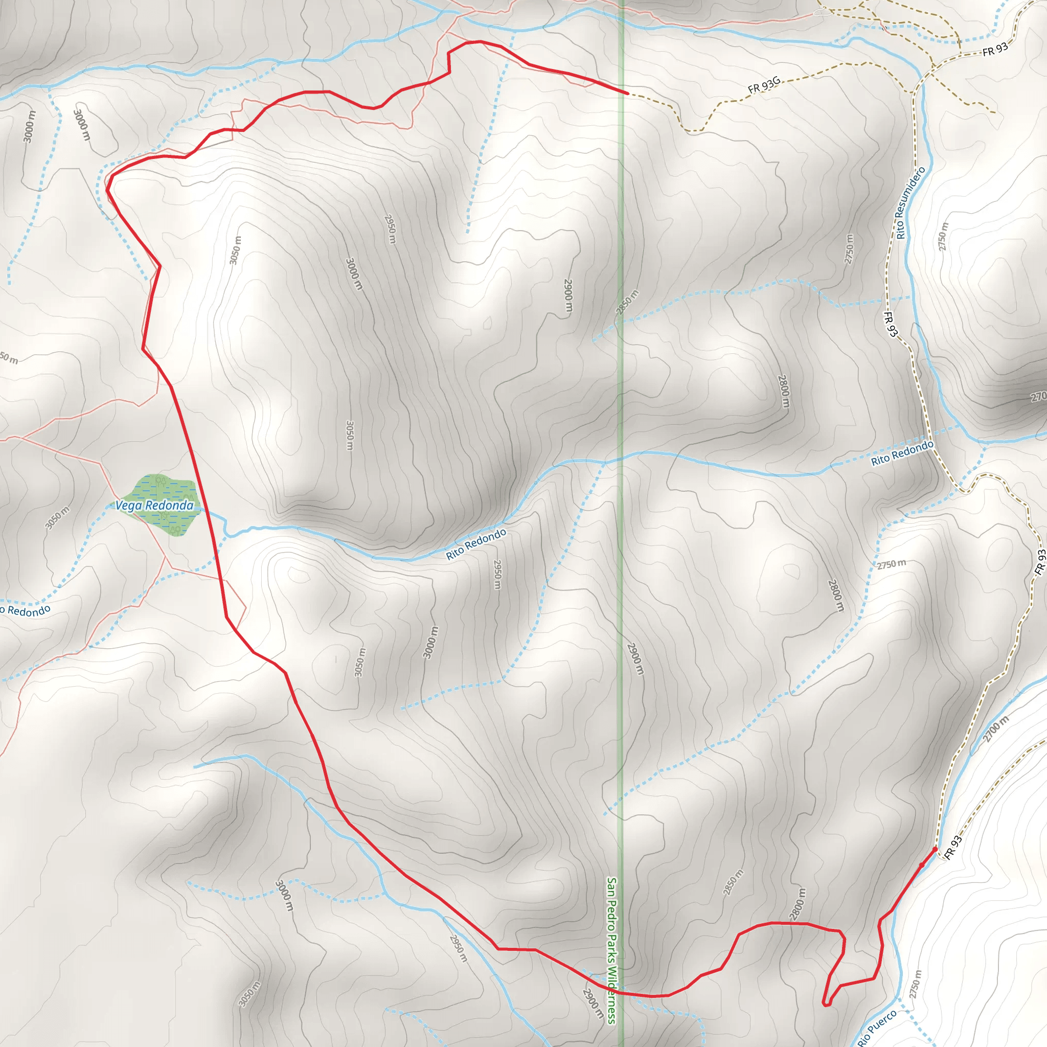 Vega Redonda Trail mobile static map