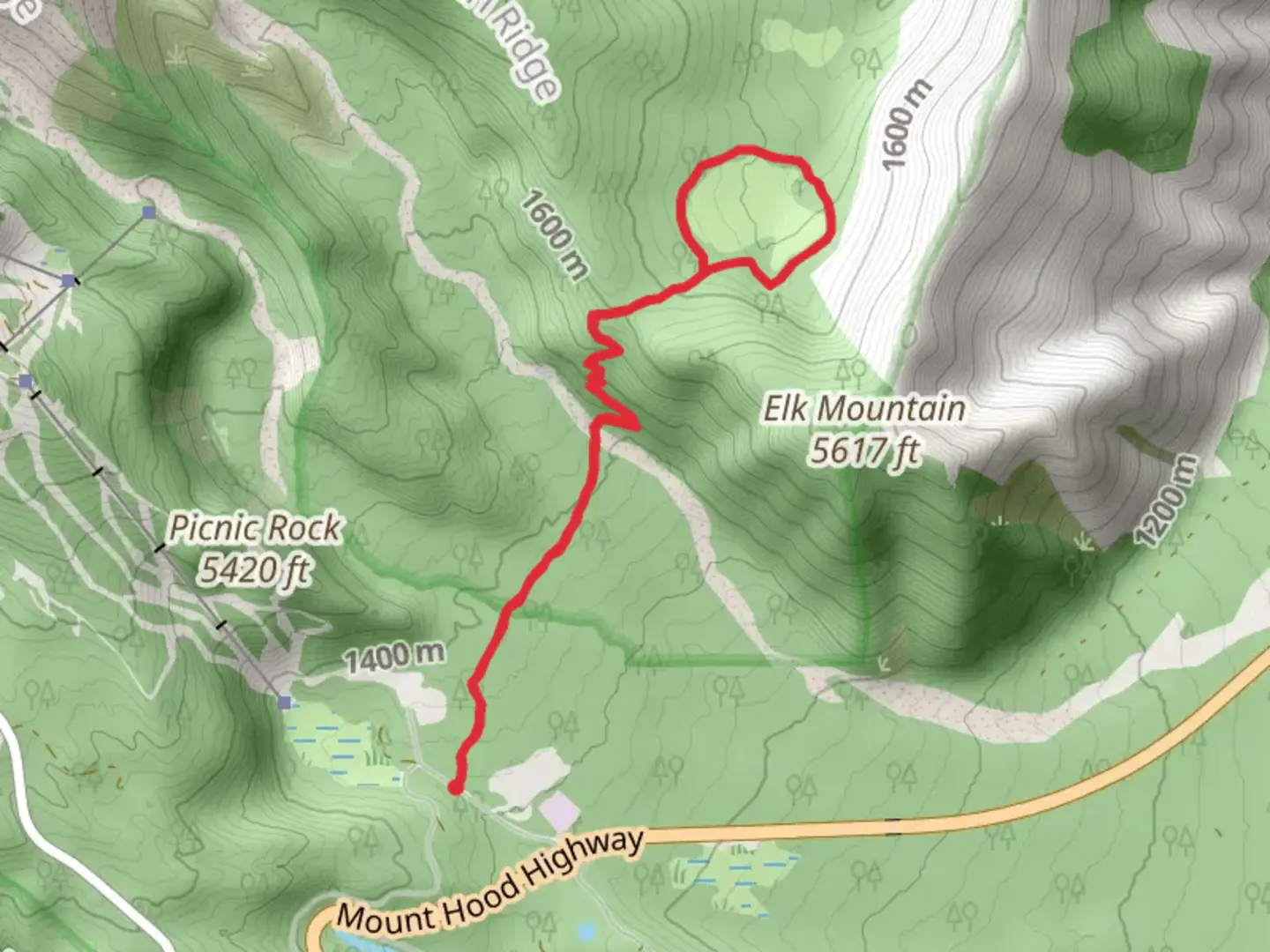 An image depicting the trail Elk Meadows Loop via Sahale Falls Trail and its surrounding area.