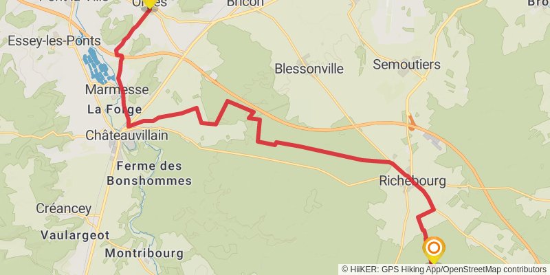 Via Francigena - France stage 35 Map