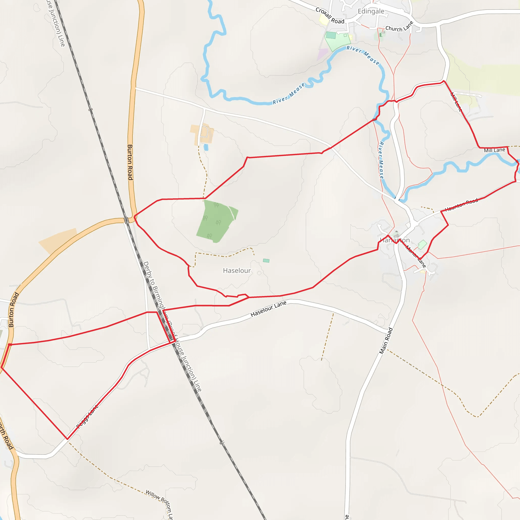 Harlaston Loop mobile static map