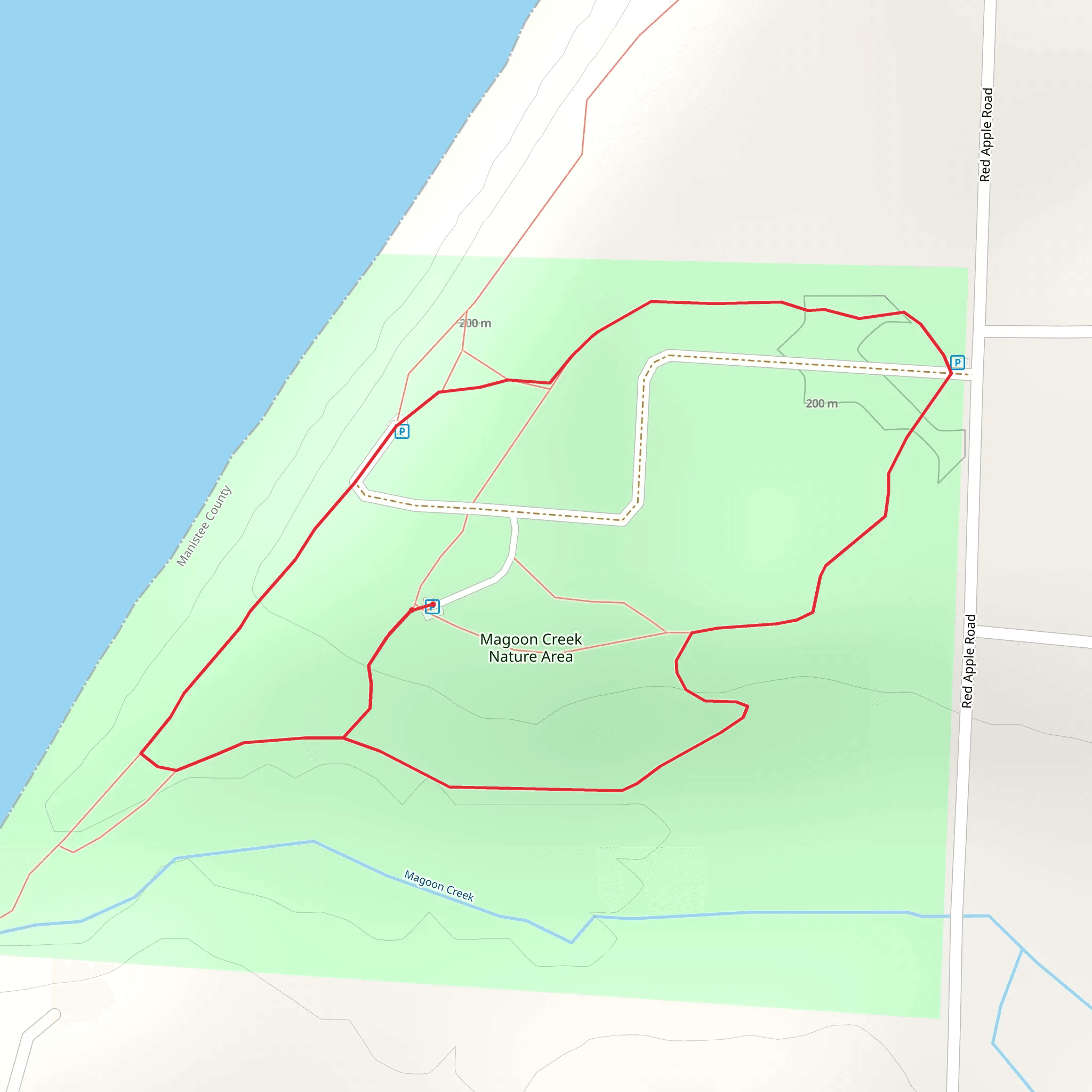 Magoon Creek Nature Area Loop mobile static map