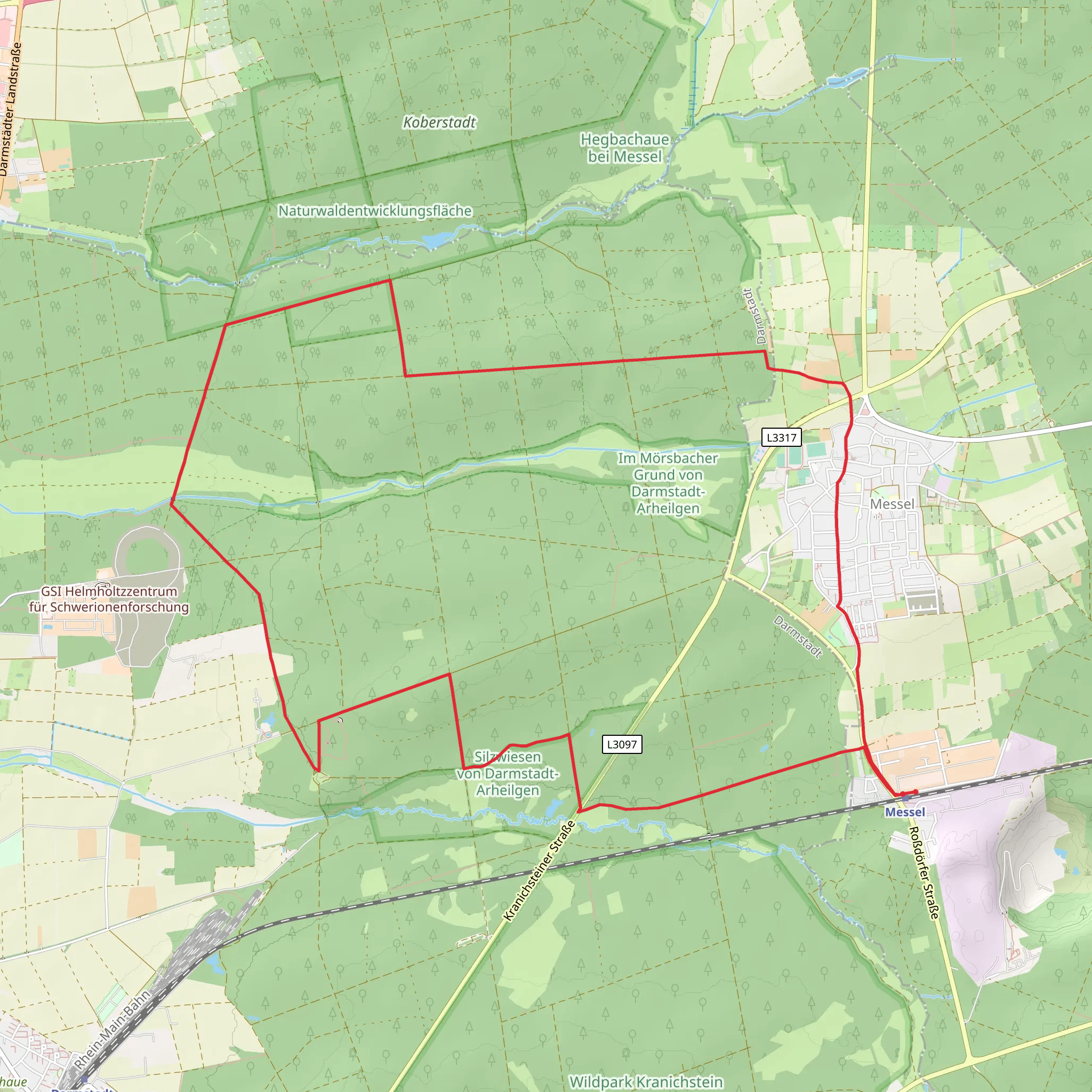 Kalkofenschneise and Lange Schneise mobile static map