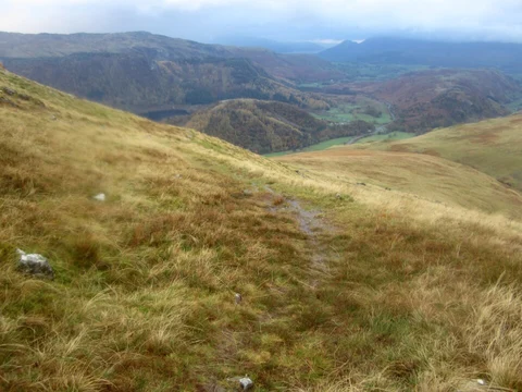 An image depicting the trail Comb Plantation, Brown How, Broom Fell and Lord's Seat Loop and its surrounding area.