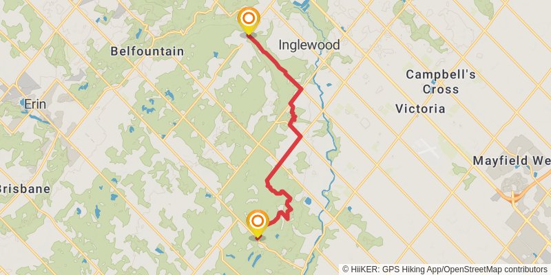 The Bruce Trail stage 14 Map